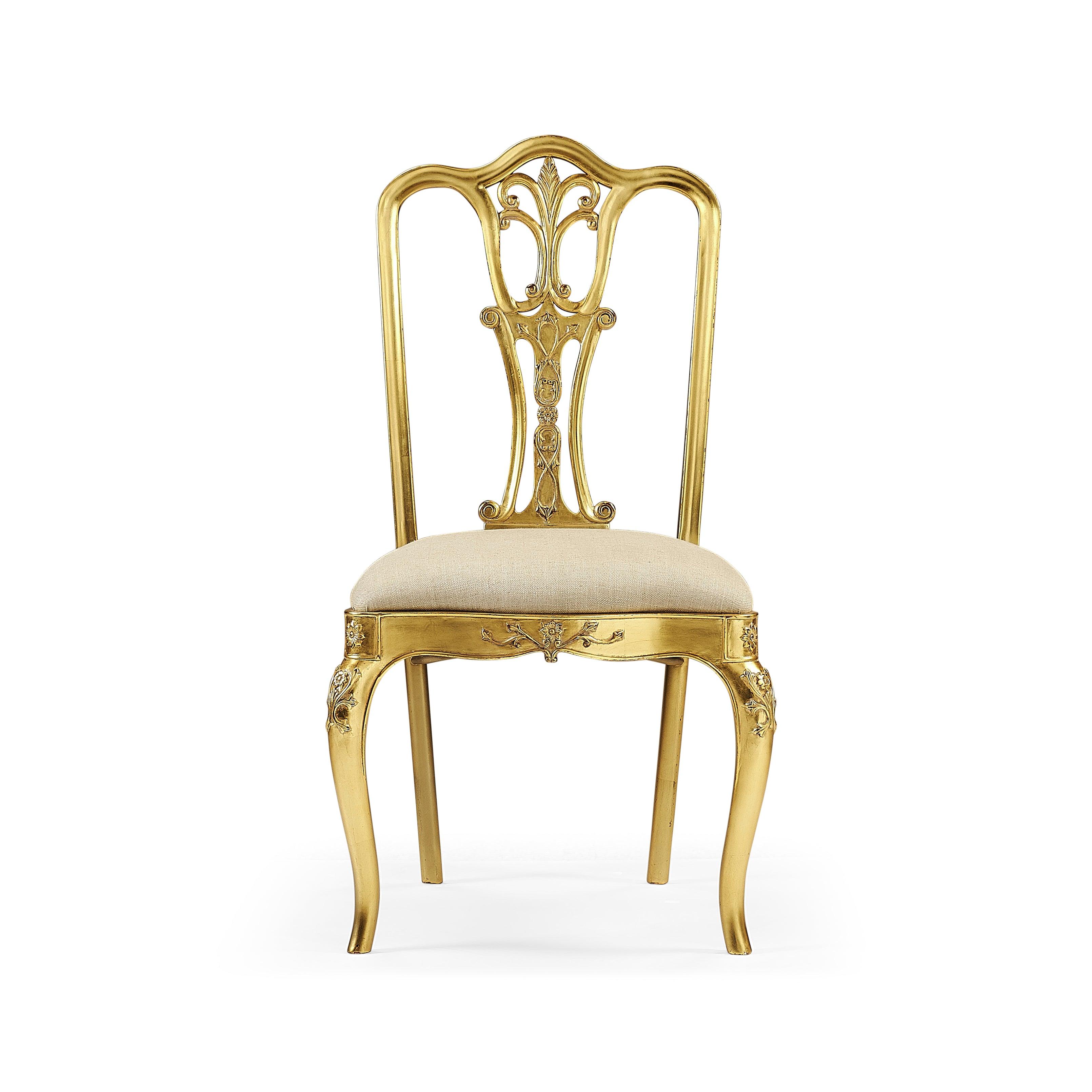 Buckingham Gilded 18th Century Style Dining Chair - Set of 2 - Remutear