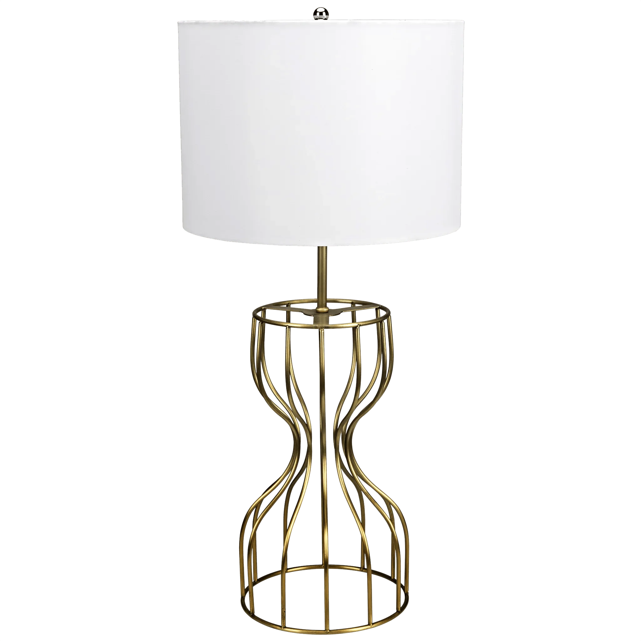 Perry Table Lamp with Shade, Metal with Brass Finish - Remutear