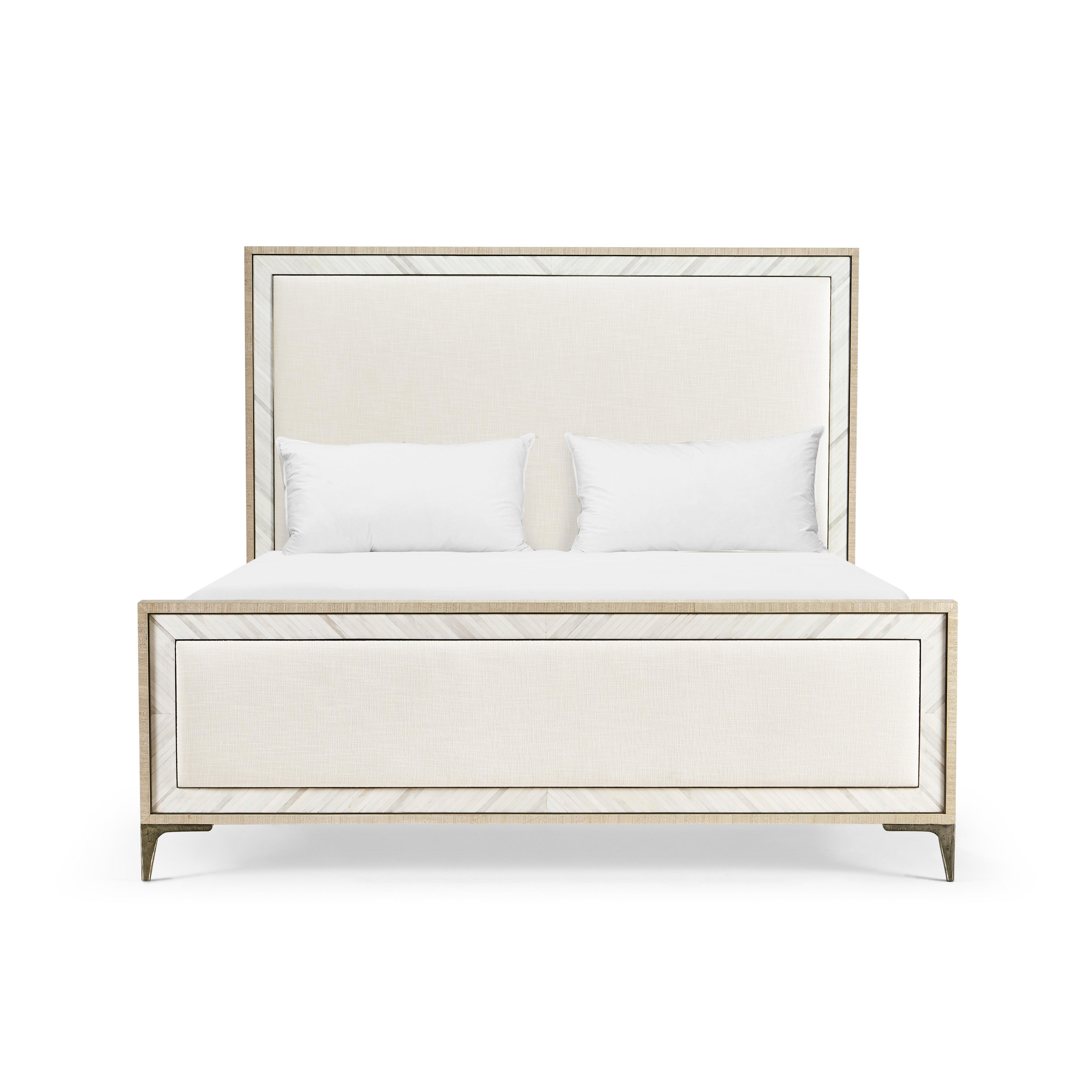 Water Tideline Bone & Linen King Upholstered Bed - Remutear