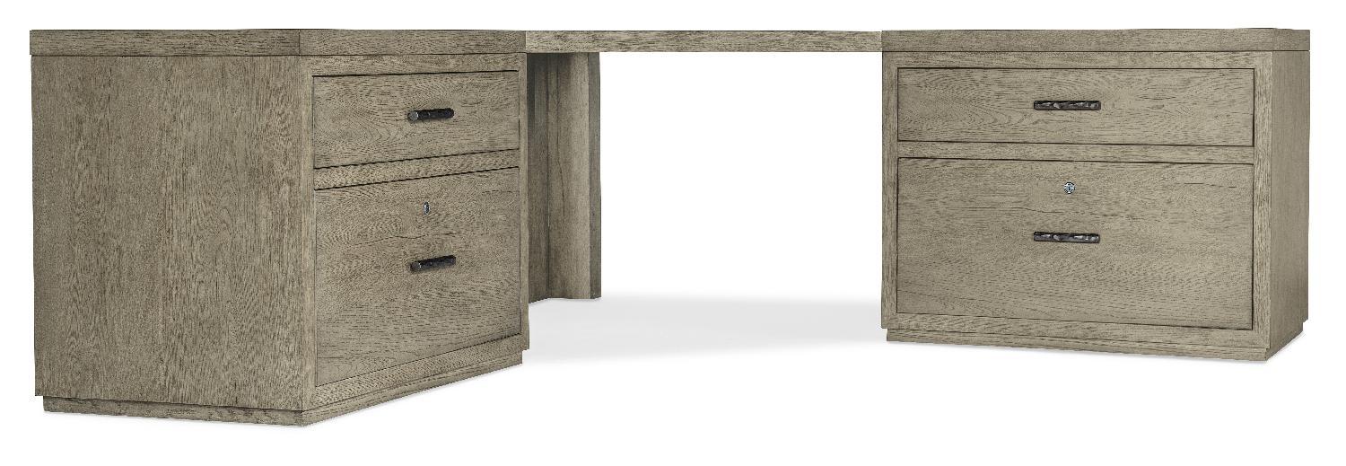 Linville Falls Corner Desk with Two Lateral Files - Remutear