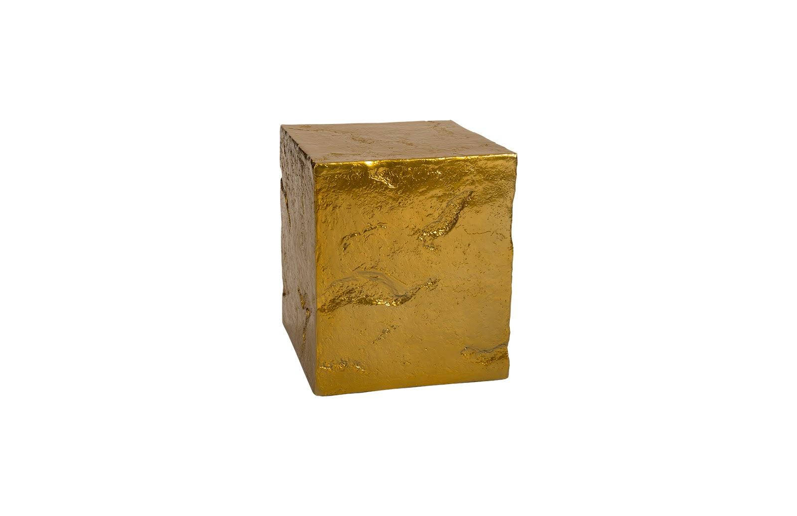 Slate Pedestal, Small, Liquid Gold - Remutear
