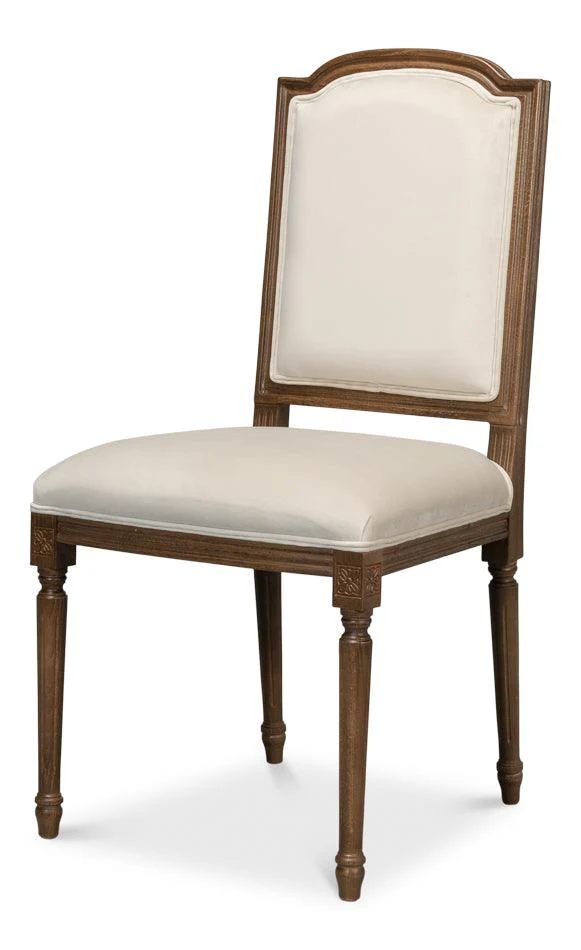 Louis Xvi Squared Side Chair Driftwood - Set of 2 - Remutear