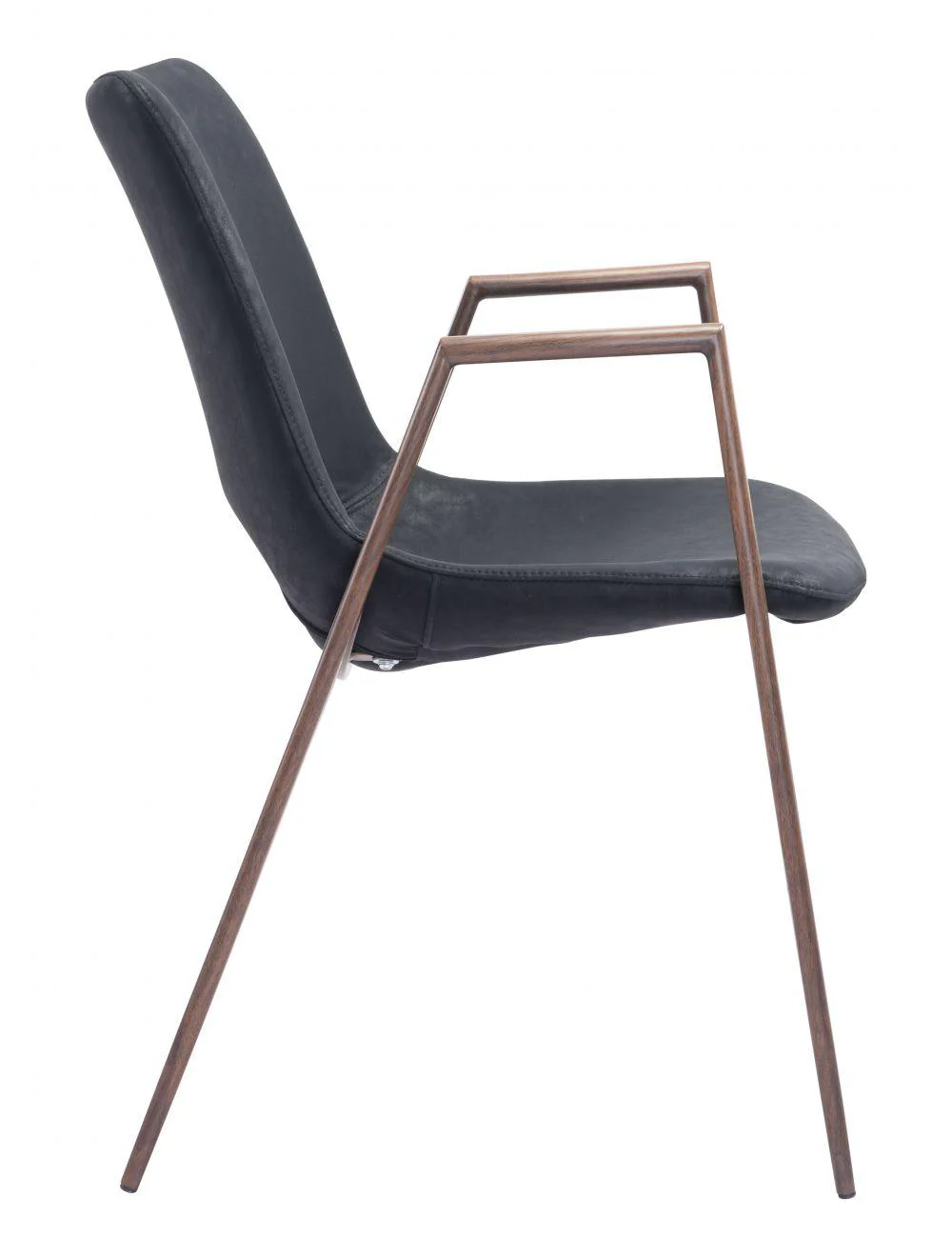 Desi Dining Chair (Set of 2) Black & Walnut - Remutear