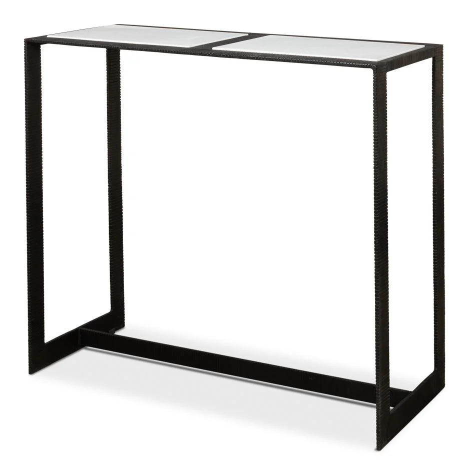 Ridged Iron Console Table - Small - Remutear