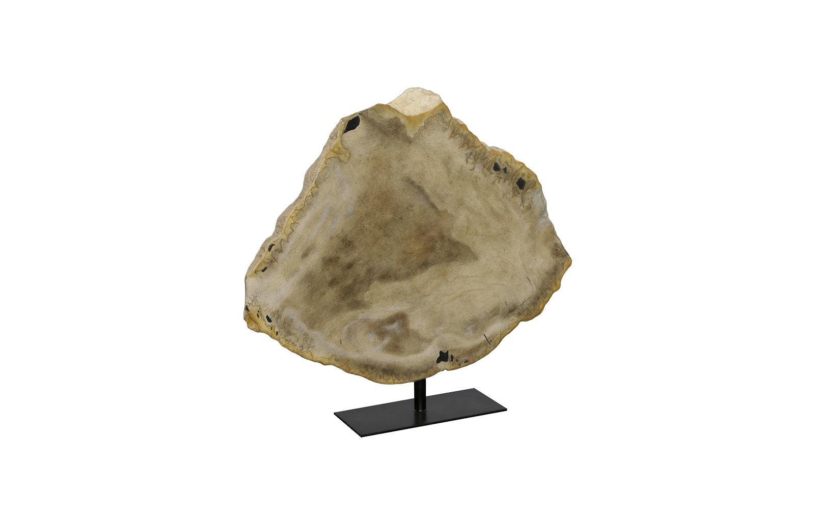 Cast Petrified Sculpture, on Metal Stand - Remutear