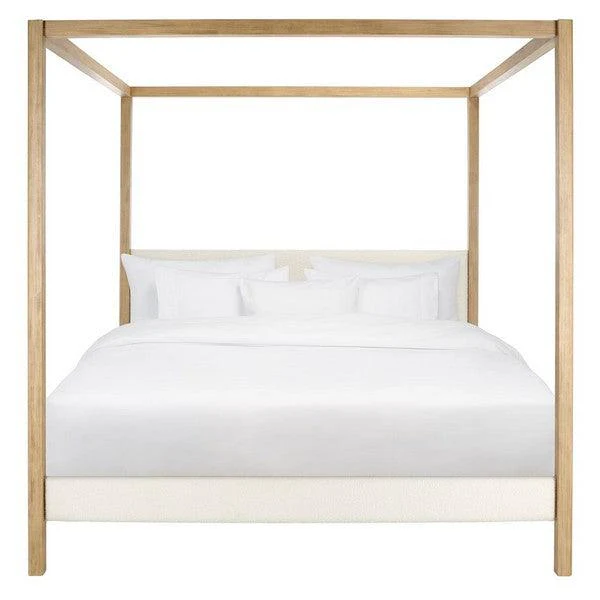 GRACIELLA BOUCLE KING CANOPY BED - Remutear