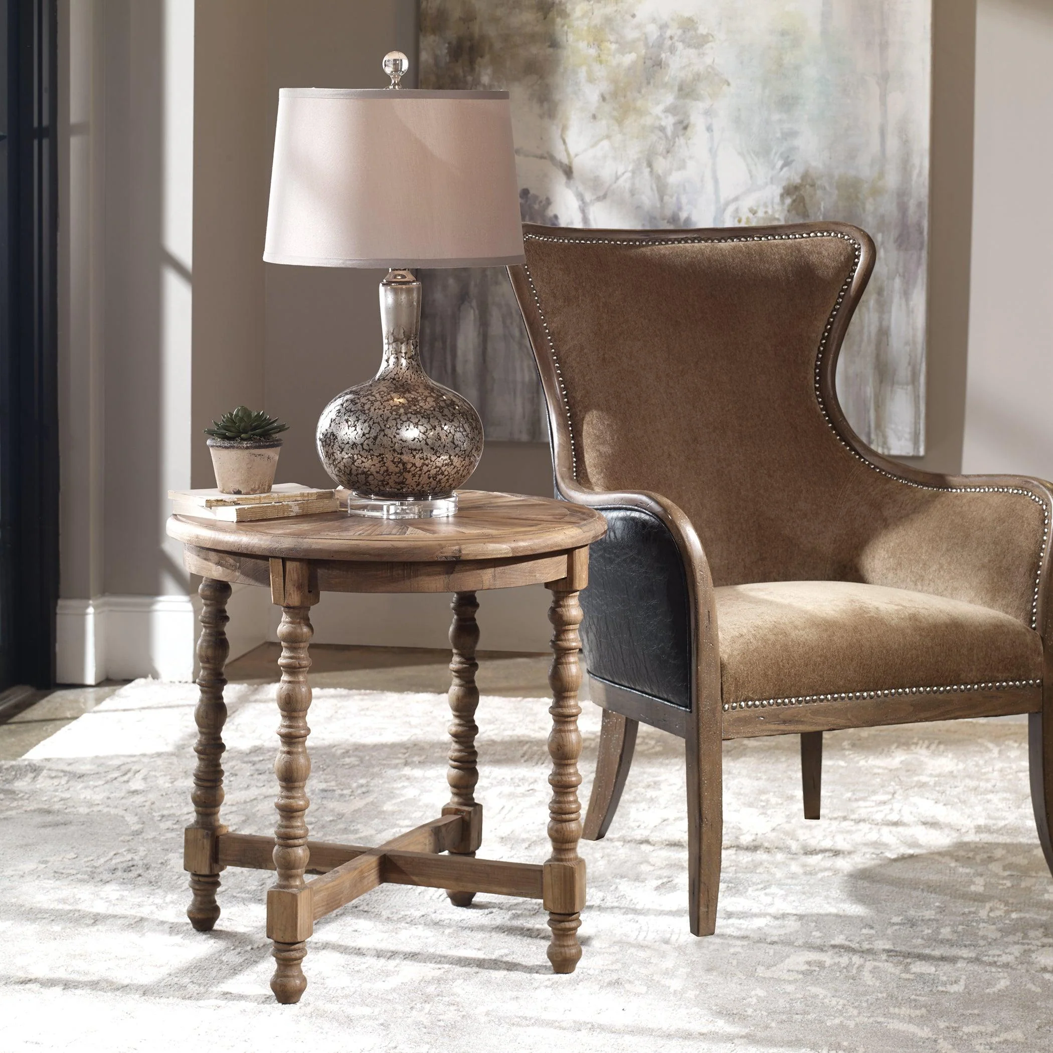 Samuelle Wooden End Table - Remutear