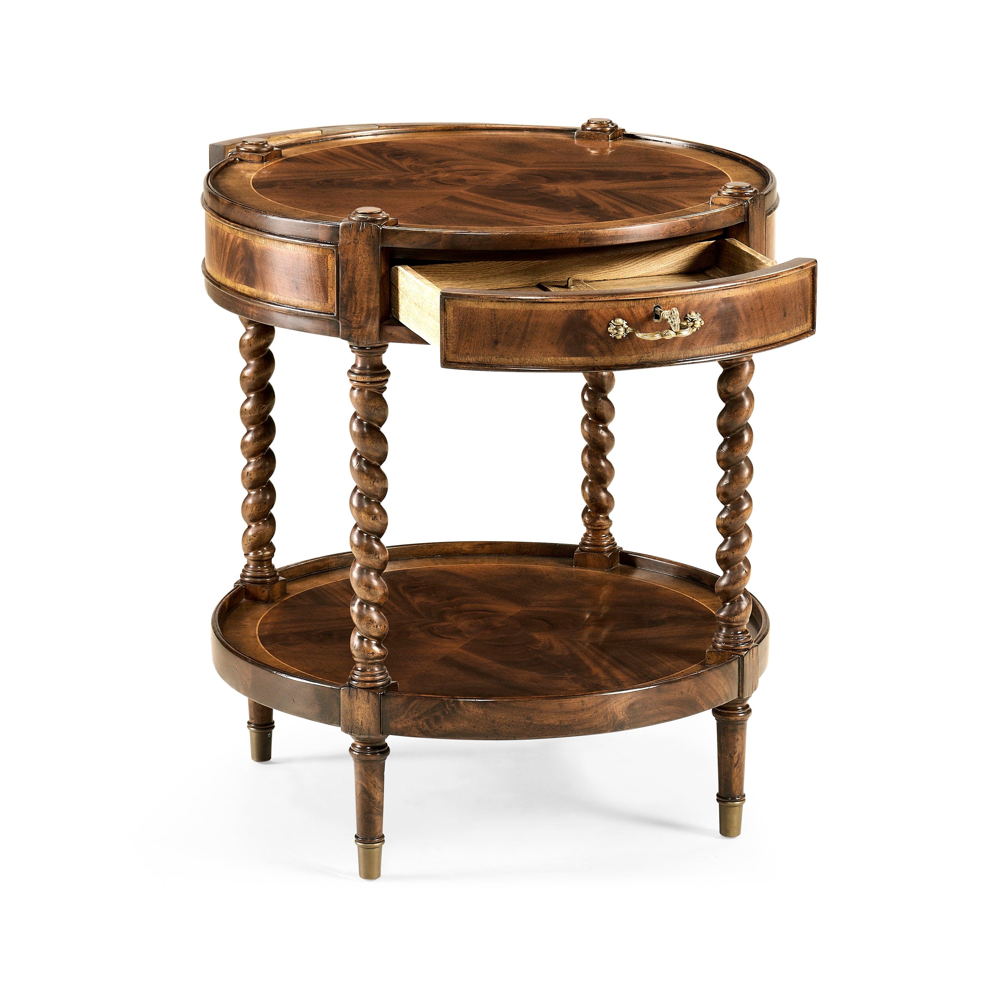 Regency Style Mahogany Round Side Table - Remutear
