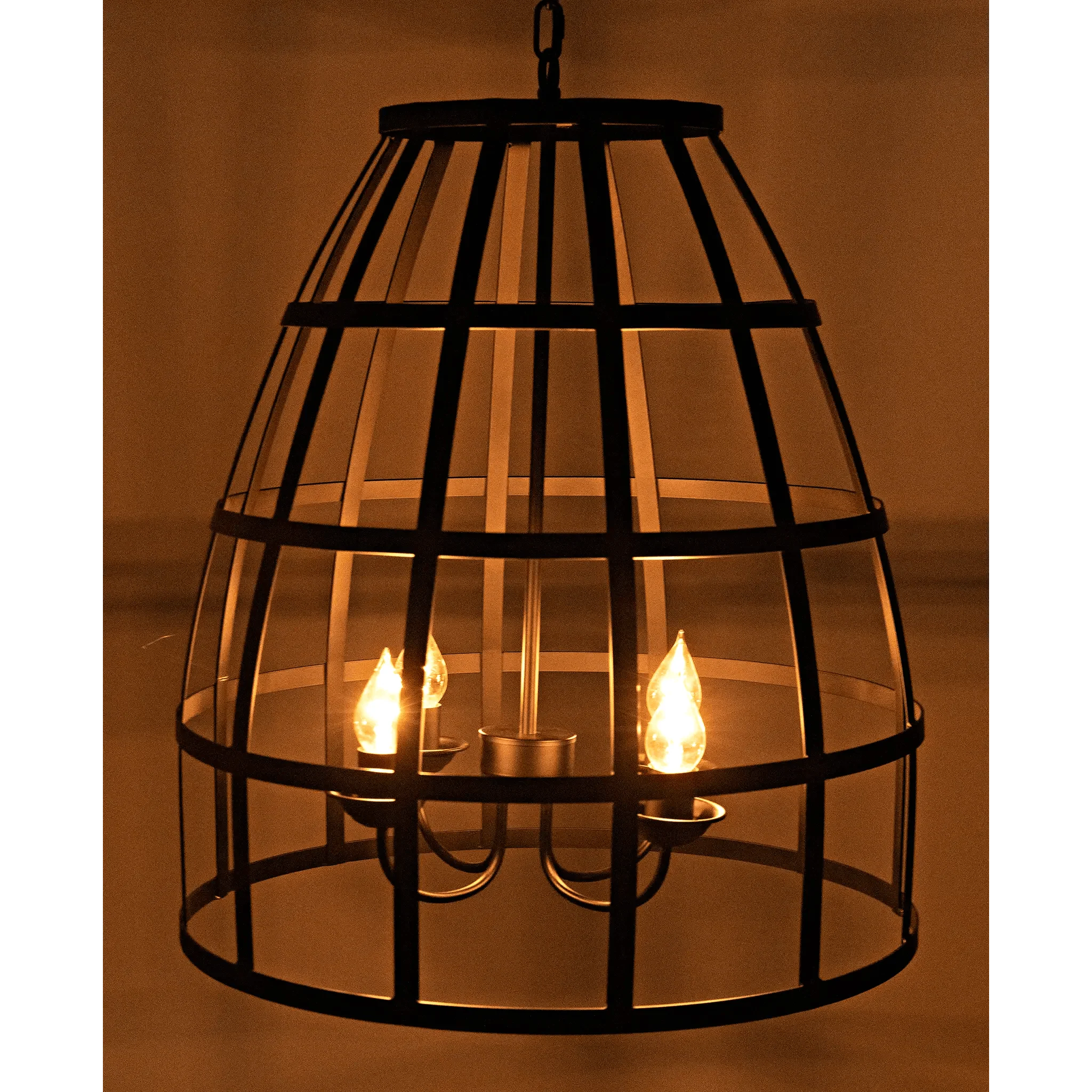 Birdcage Pendant 305, Black Steel - Remutear
