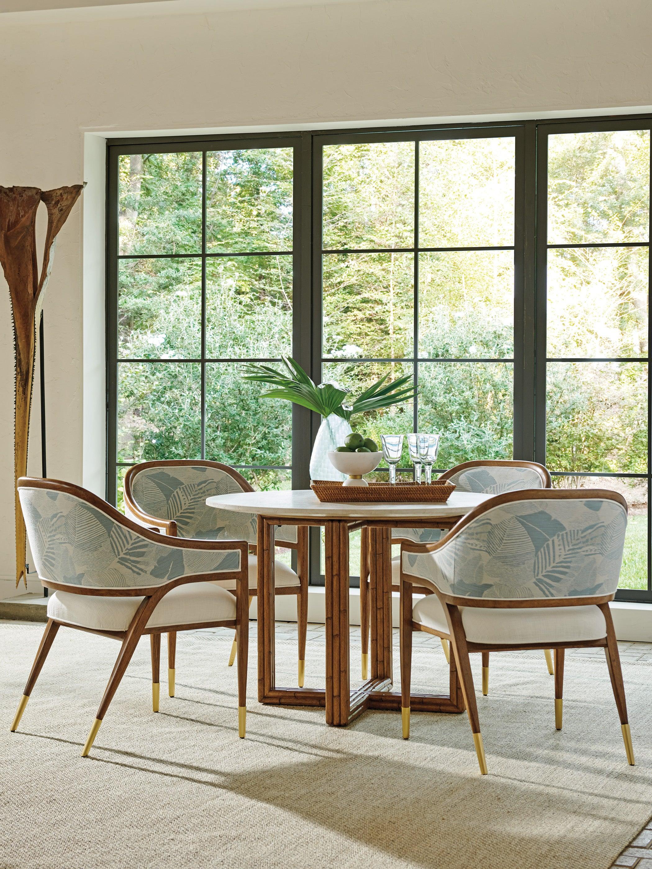 Palm Desert Arcadia Marble Top Breakfast Table - Remutear
