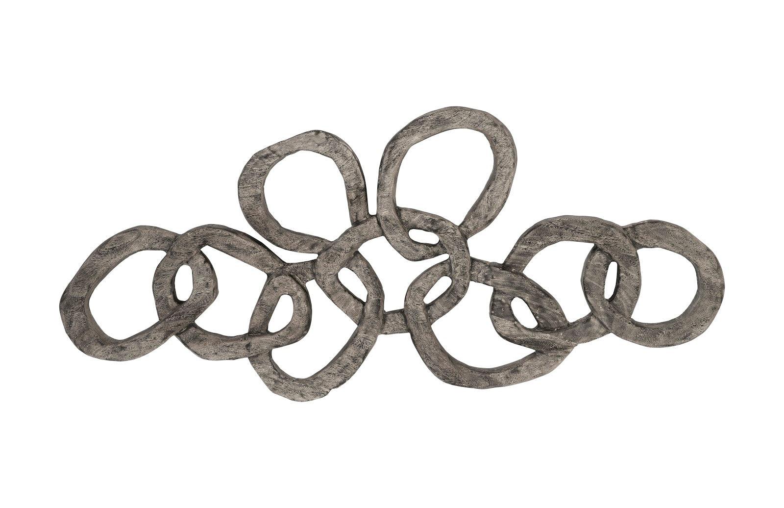 Chain Wall art, Chamcha Wood, Gray Stone Finish - Remutear