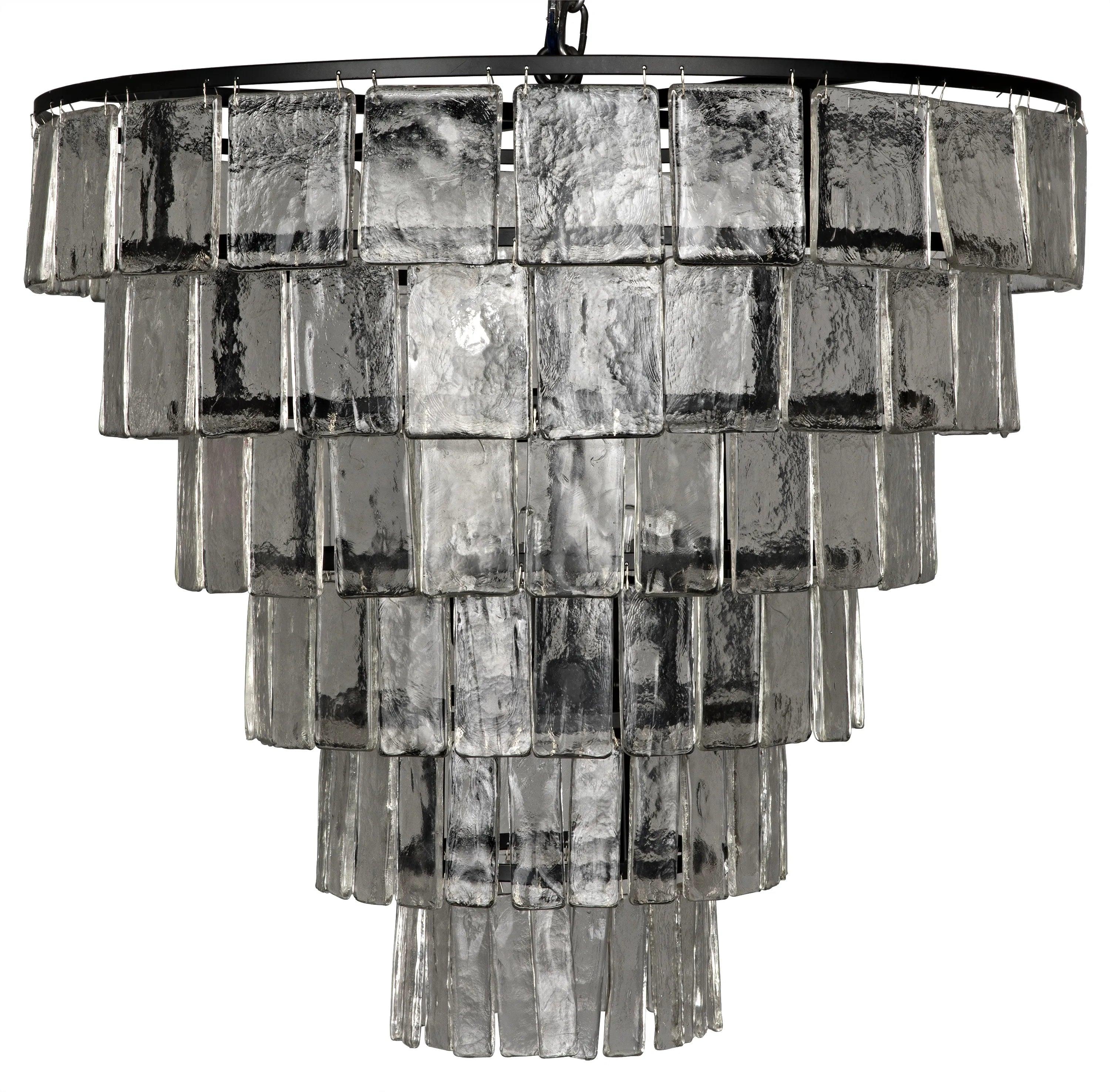Carnegie Chandelier, Large, Black Steel - Remutear