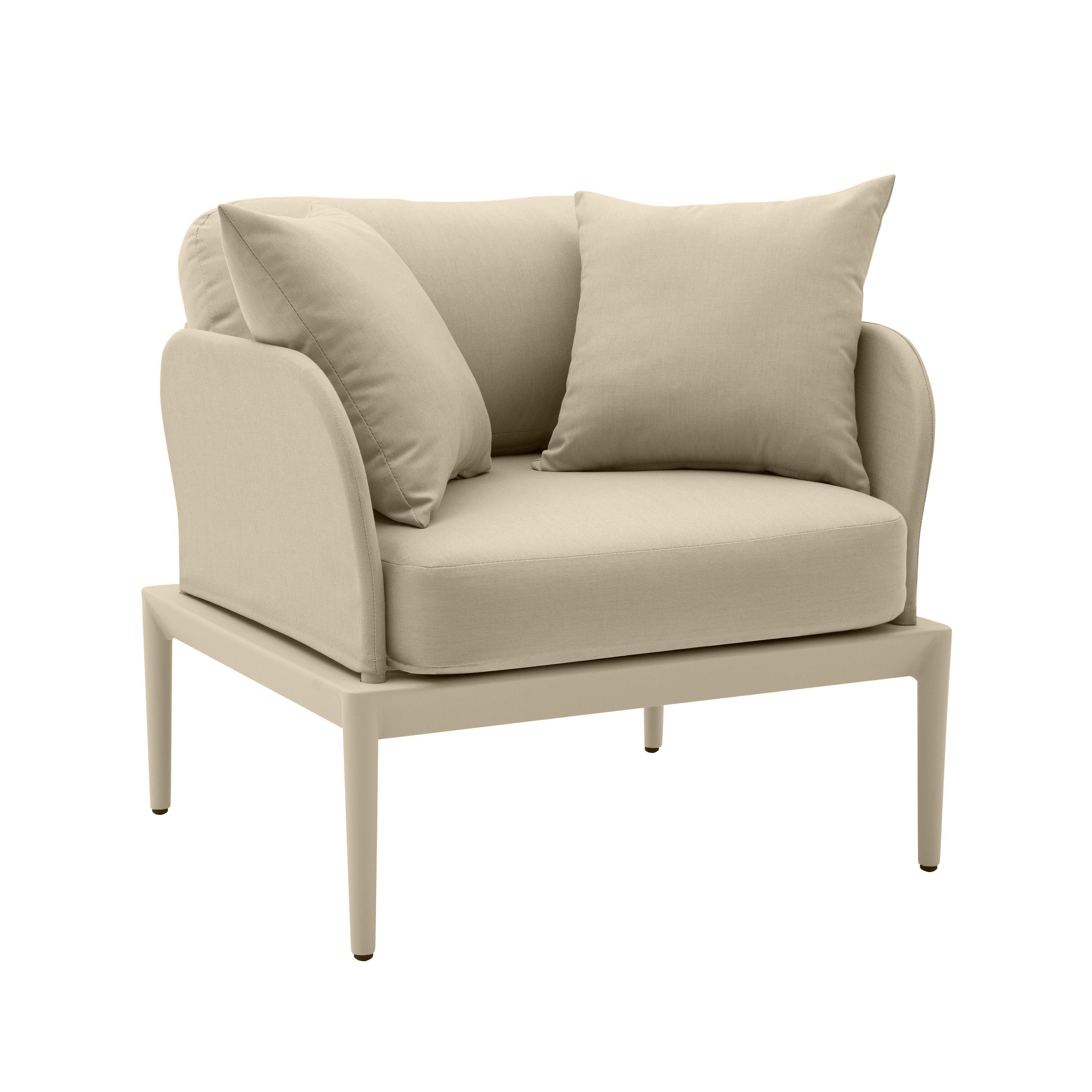 Kapri Taupe Outdoor Armchair - Remutear