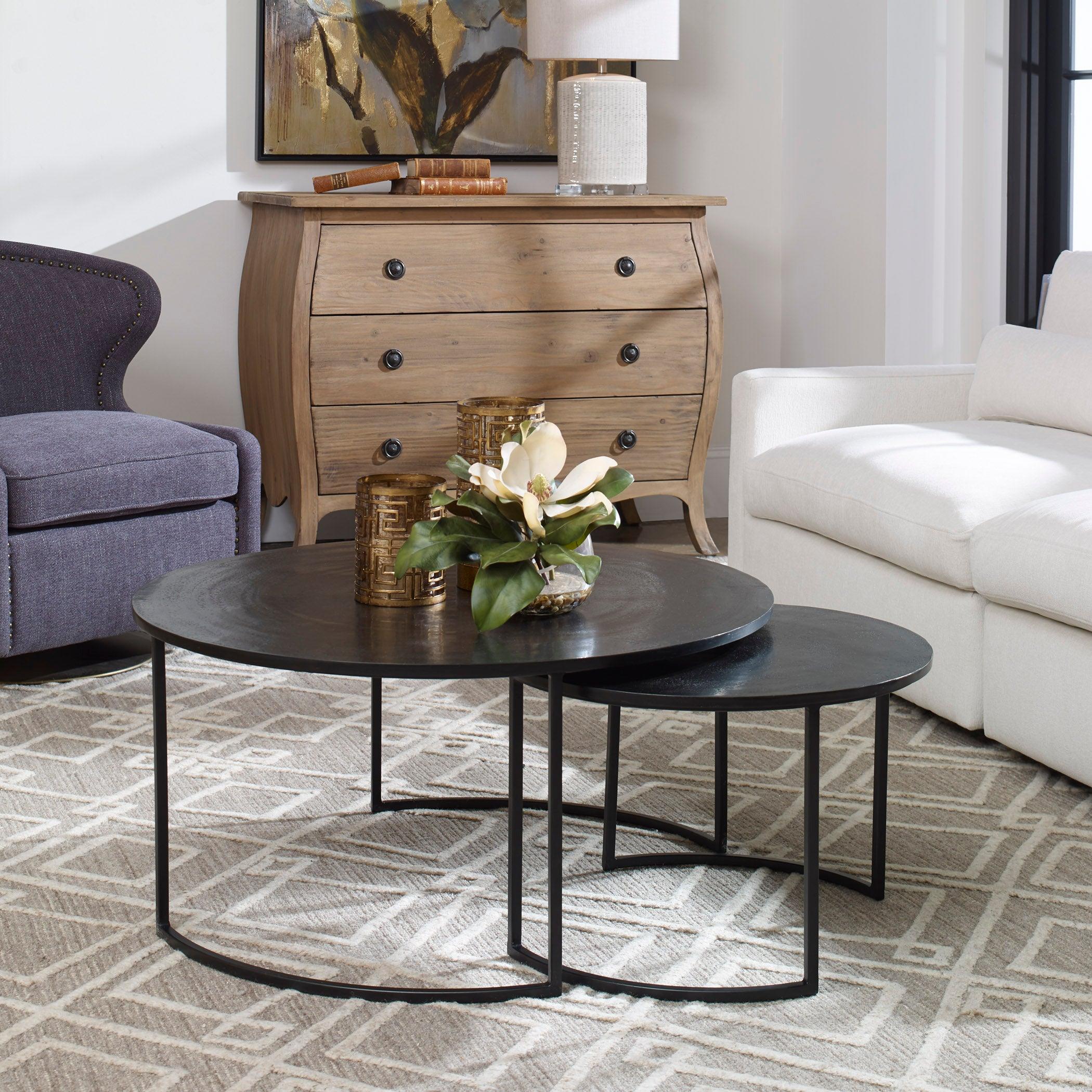 BARNETTE MODERN NESTING COFFEE TABLES SET OF 2 - Remutear