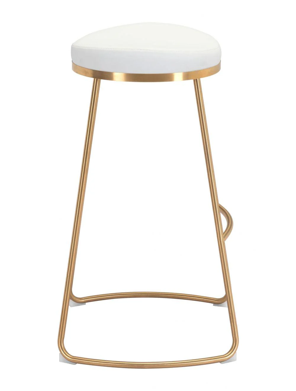 Bree Barstool (Set of 2) White & Gold - Remutear