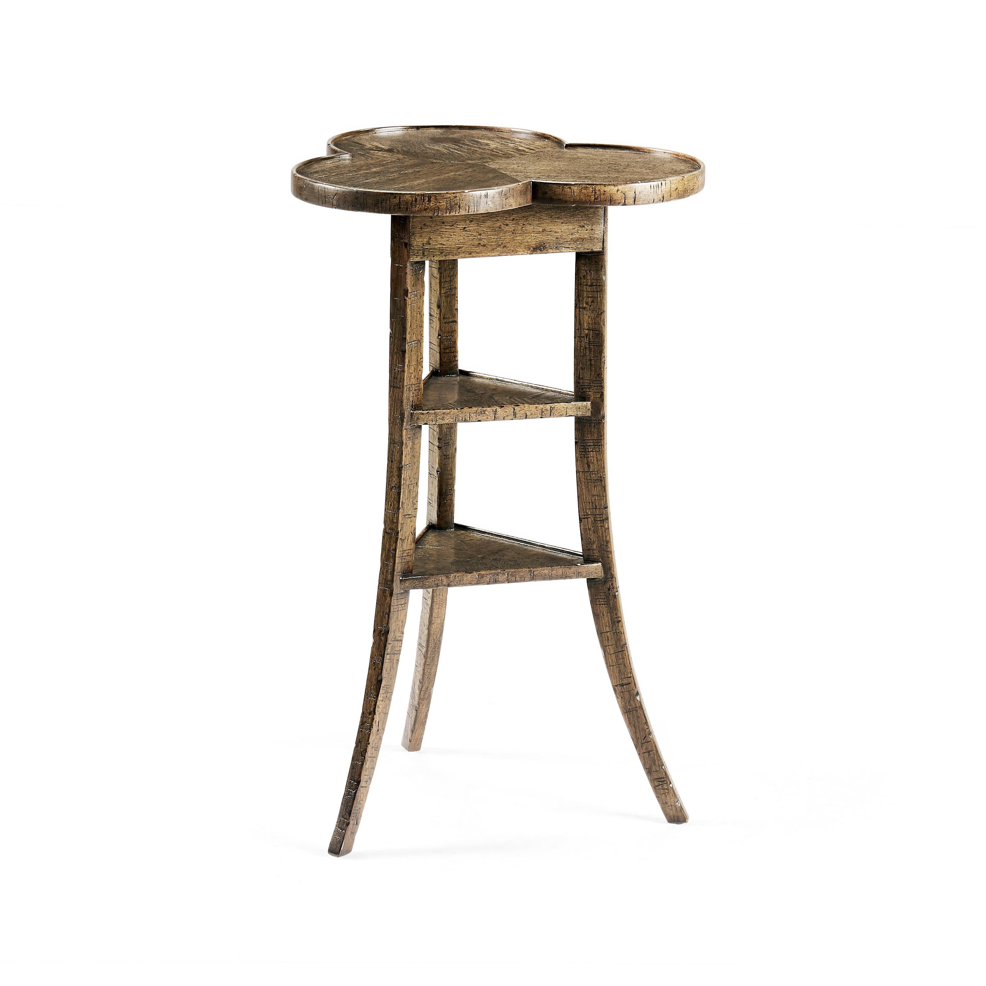 Casual Accents Medium Driftwood Trefoil Side Table - Remutear