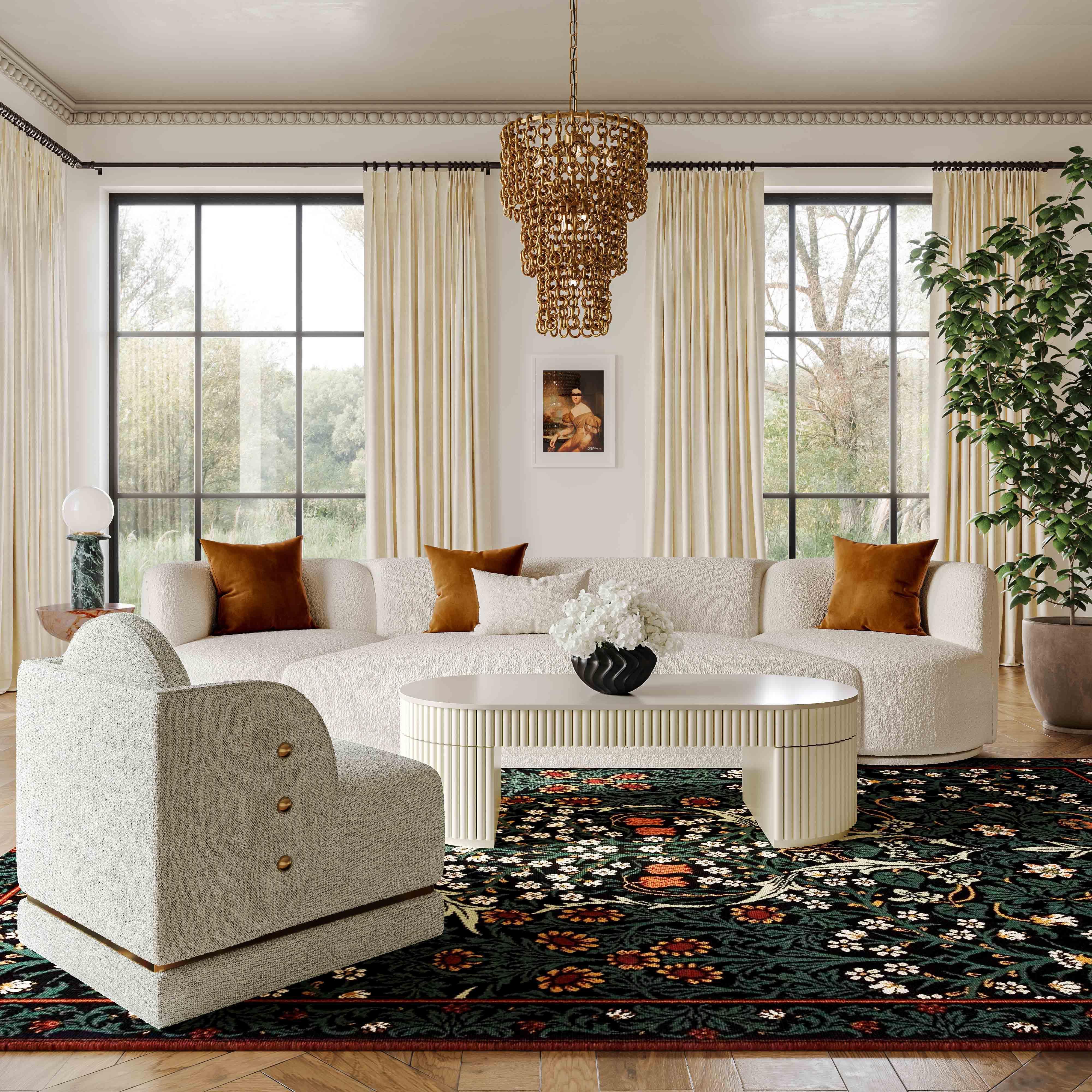 Bella Cream Oval Coffee Table - Remutear
