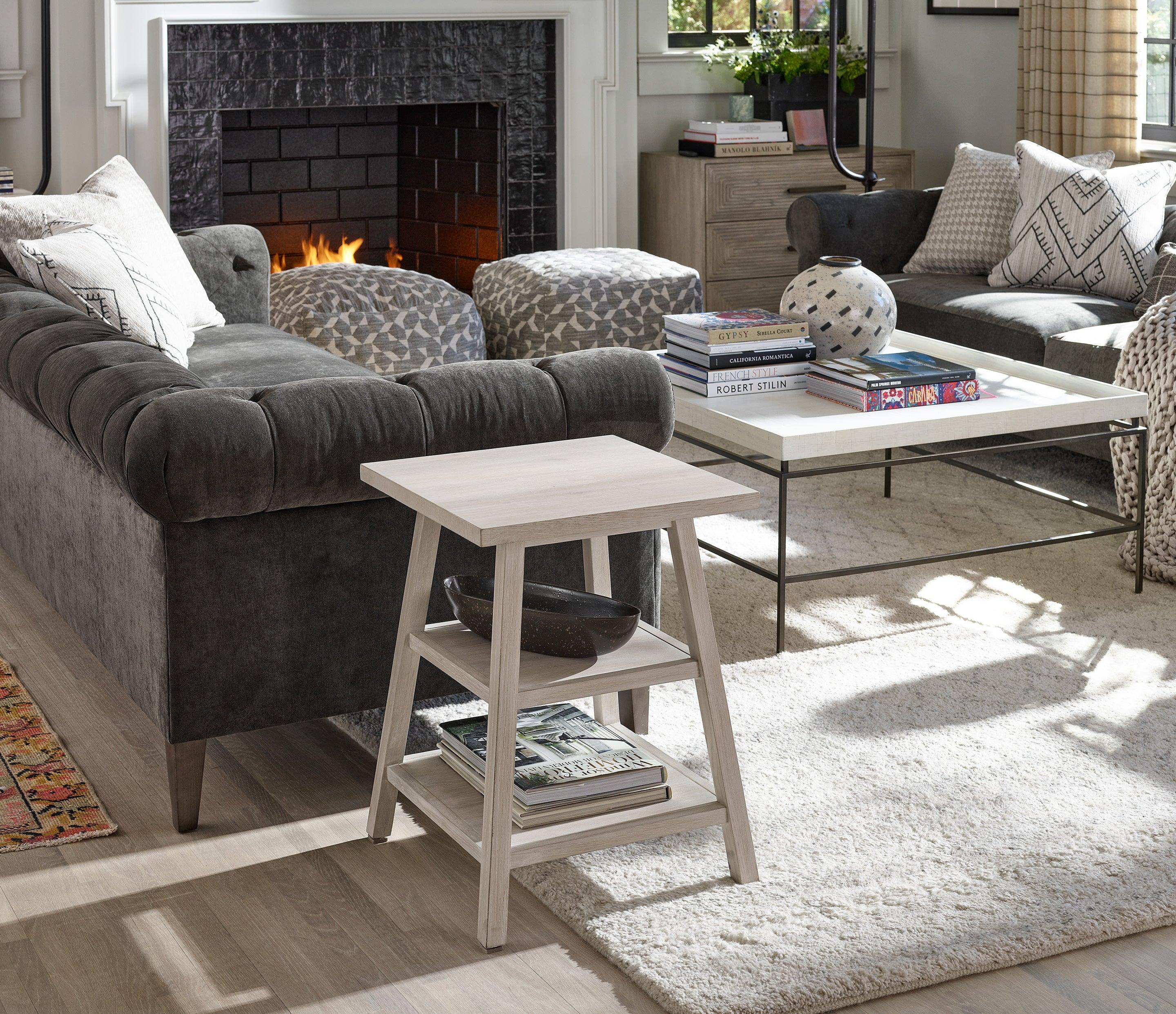 Modern Farmhouse Square End Table - Remutear