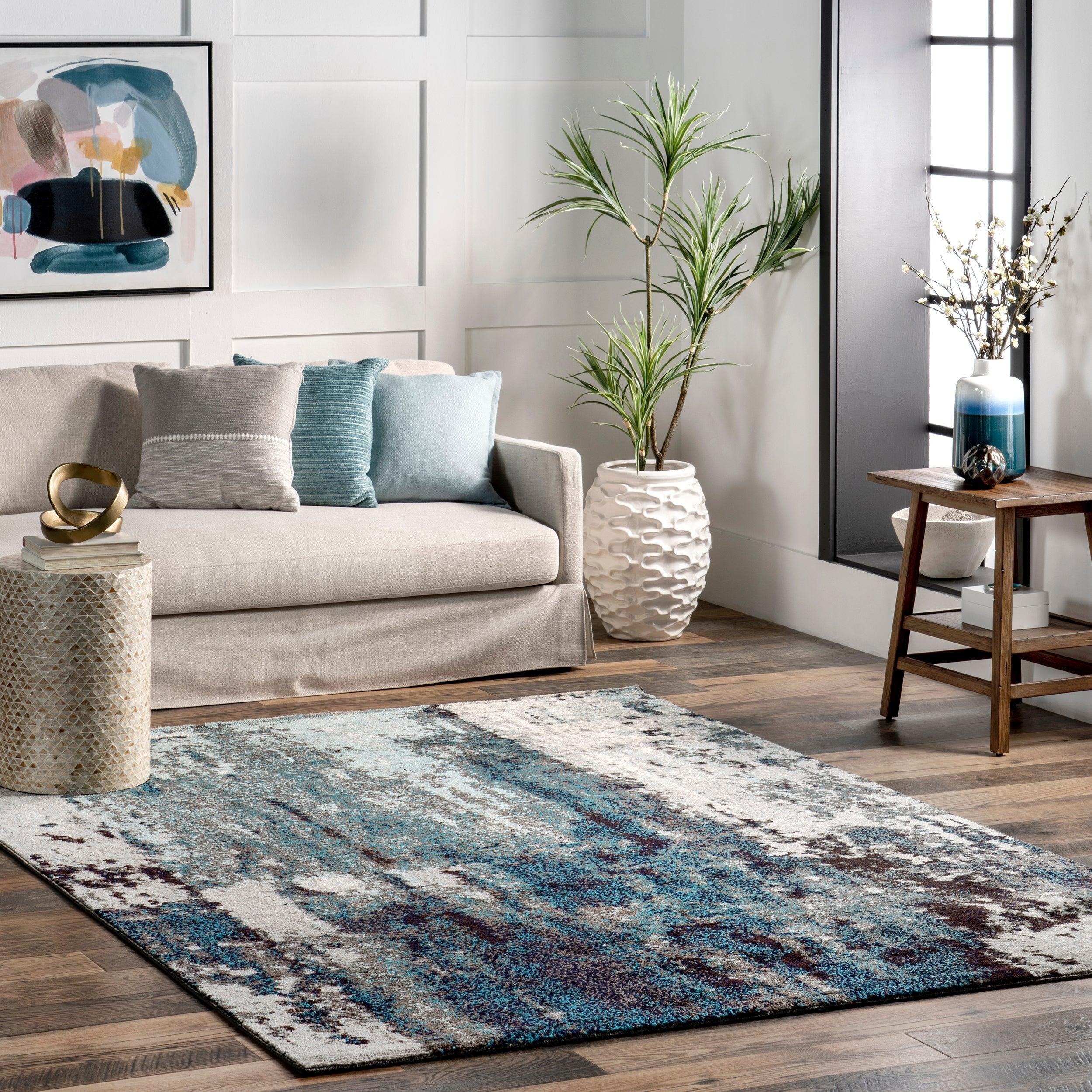 Haydee Glacial Abstract Area Rug - Remutear