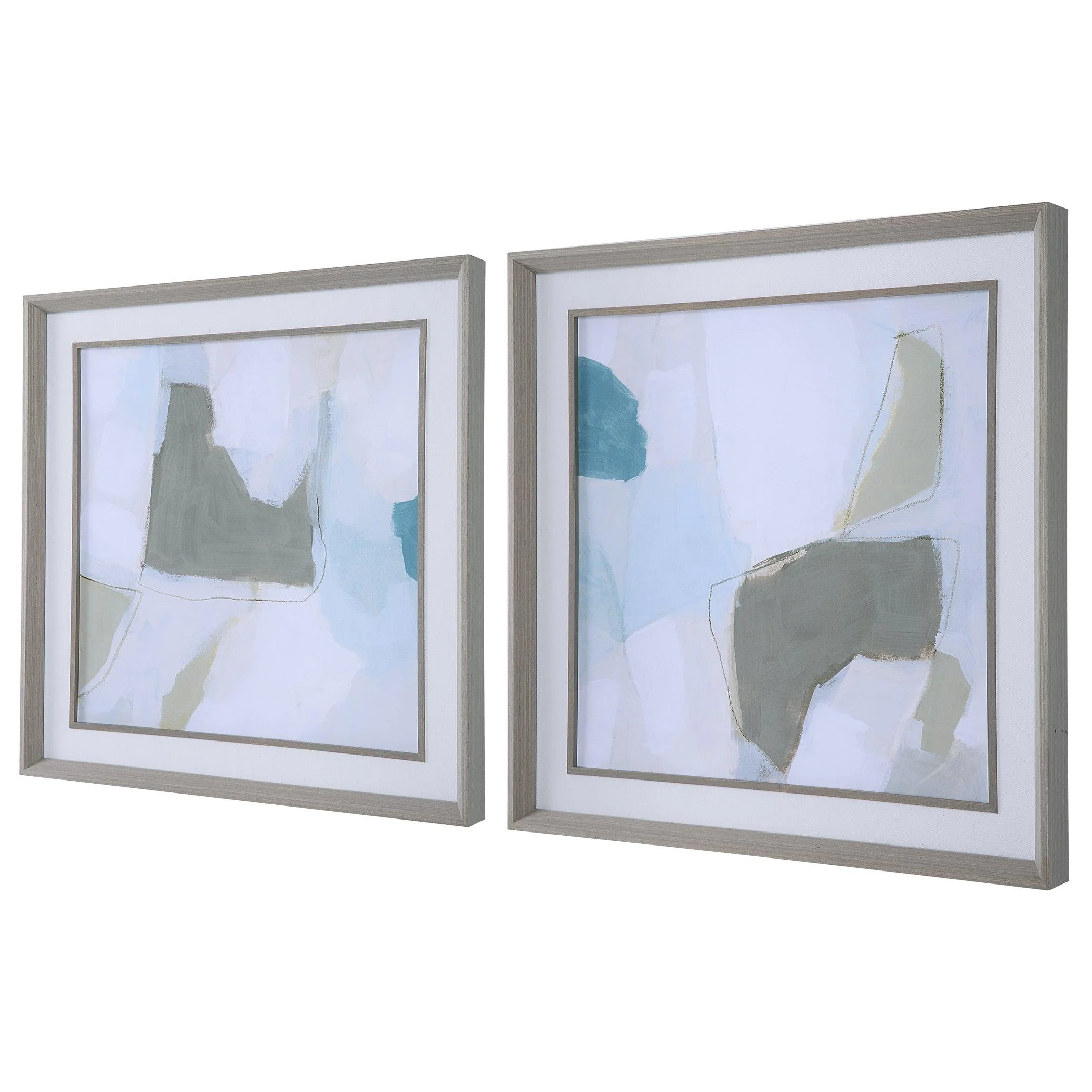 Mist Shapes Framed Prints, Set/2 - Remutear