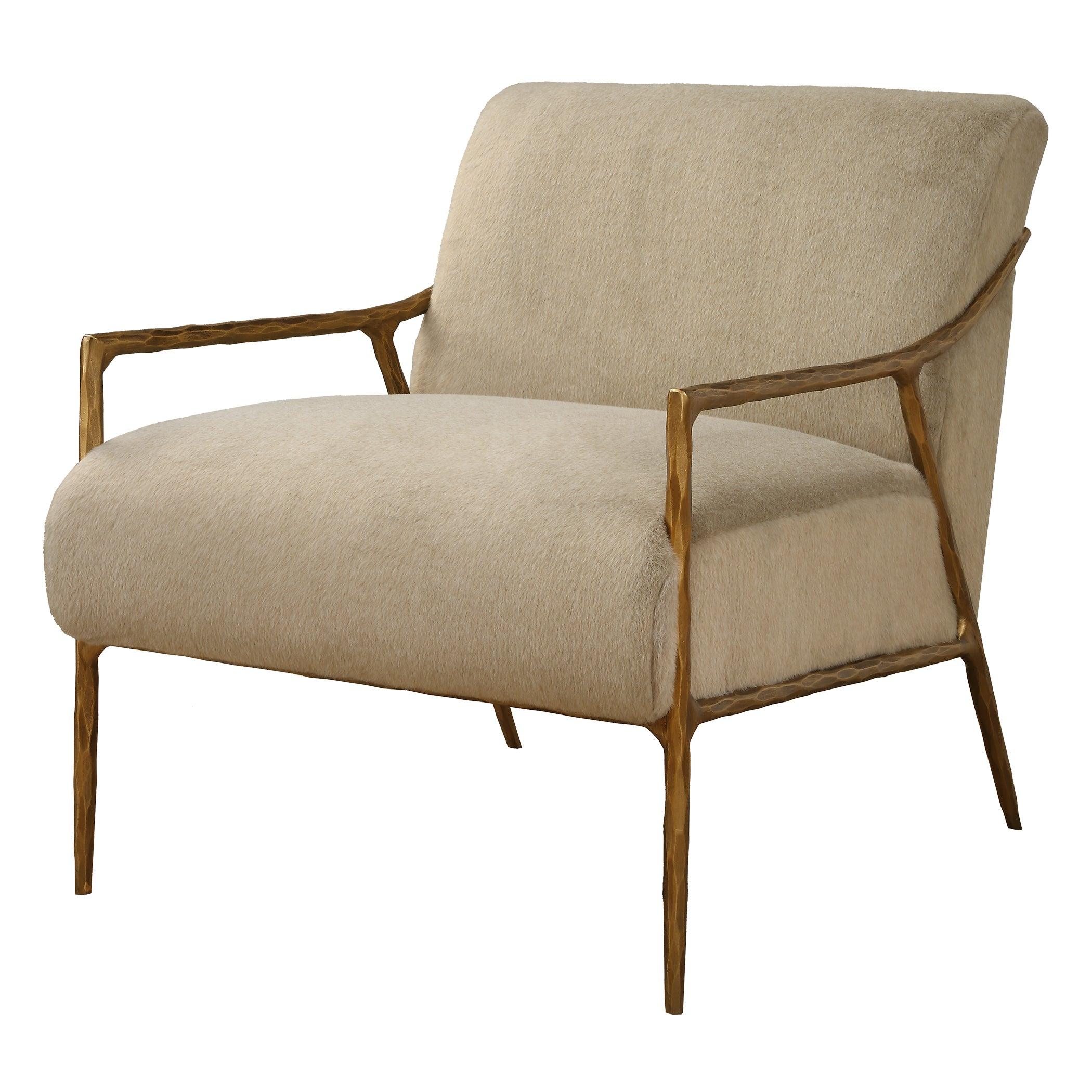 Kashmir Aged Gold Accent Chair - Remutear