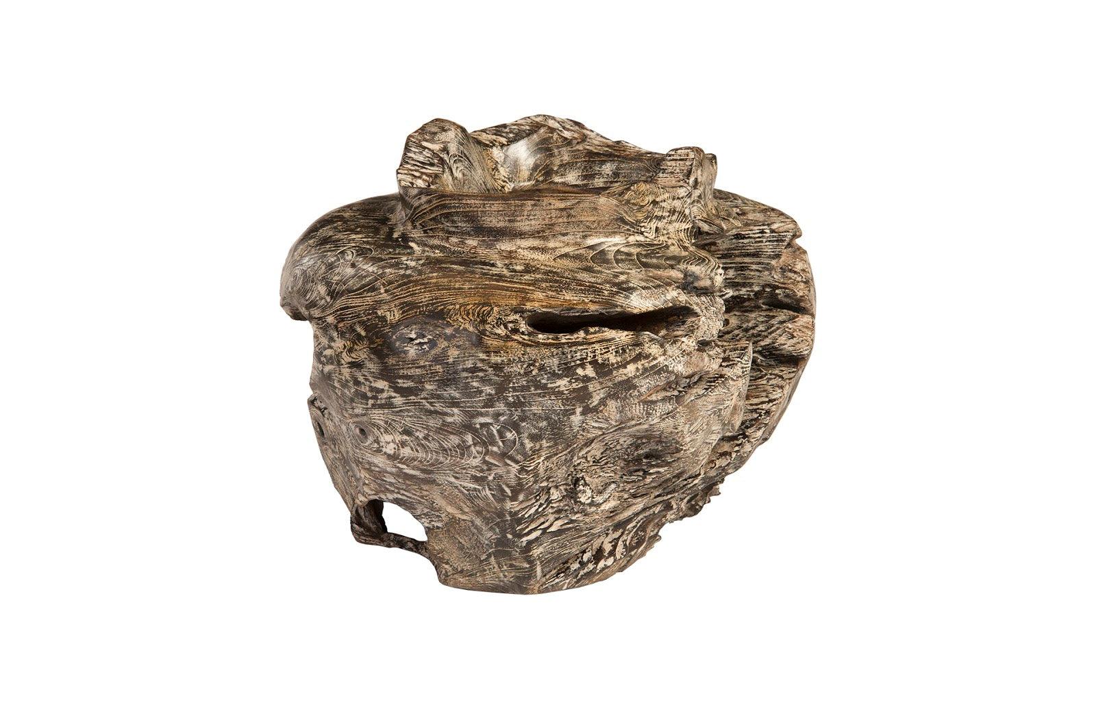 Teak Planter, Black Wash Finish - Remutear