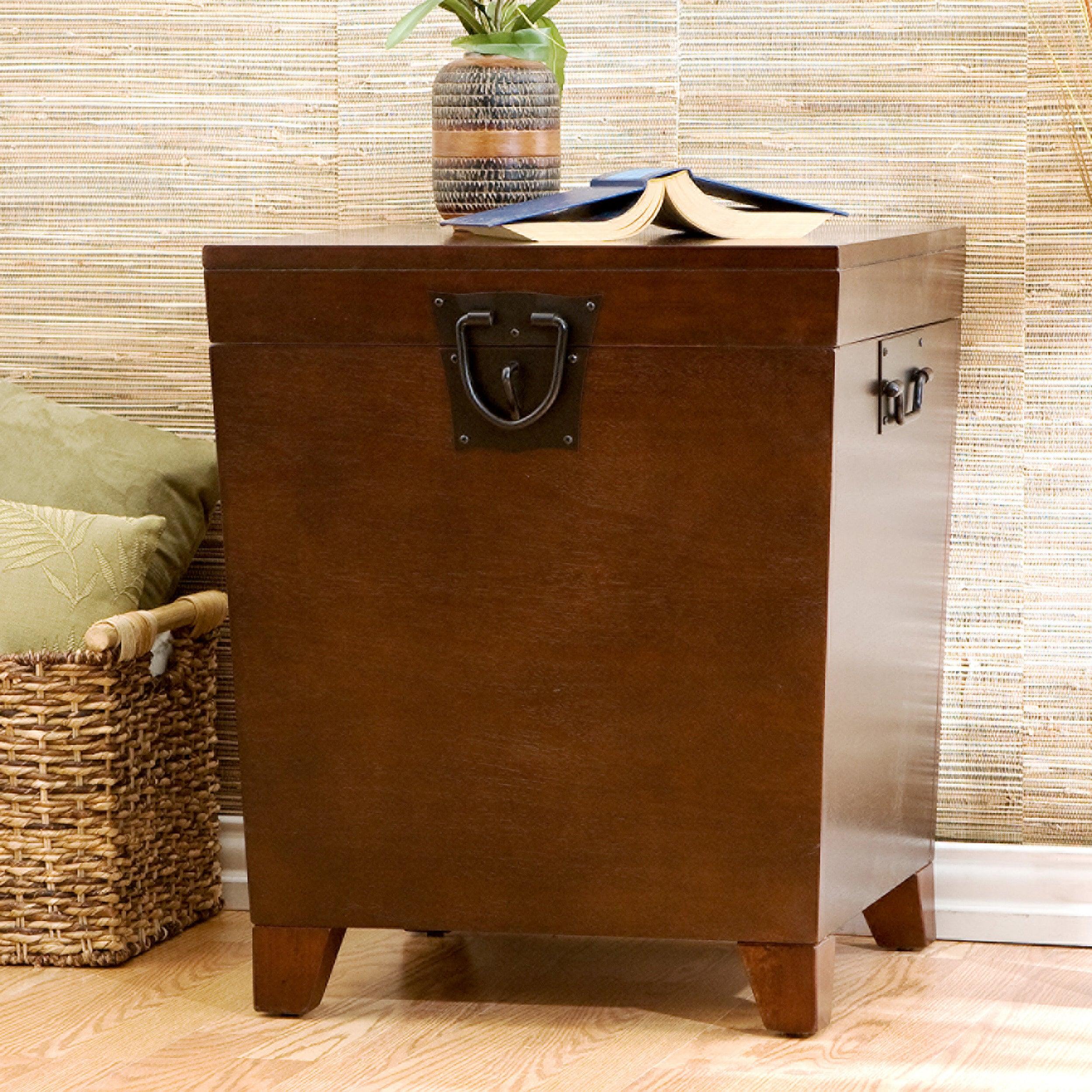 Pyramid Trunk End Table - Espresso - Remutear
