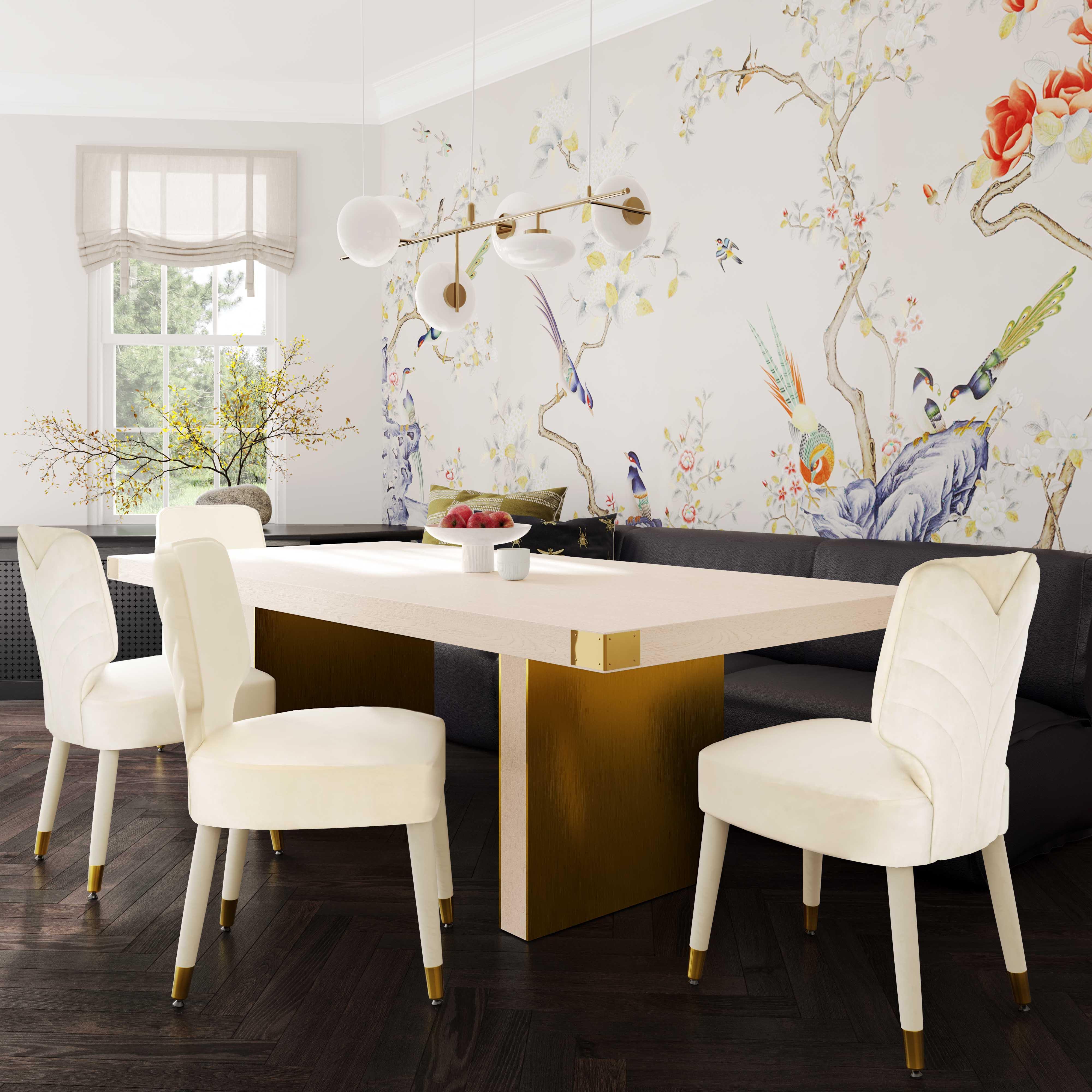 Selena Cream Ash Dining Table - Remutear