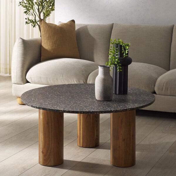 Kathalina Round Terrazzo Top Coffee Table - Remutear