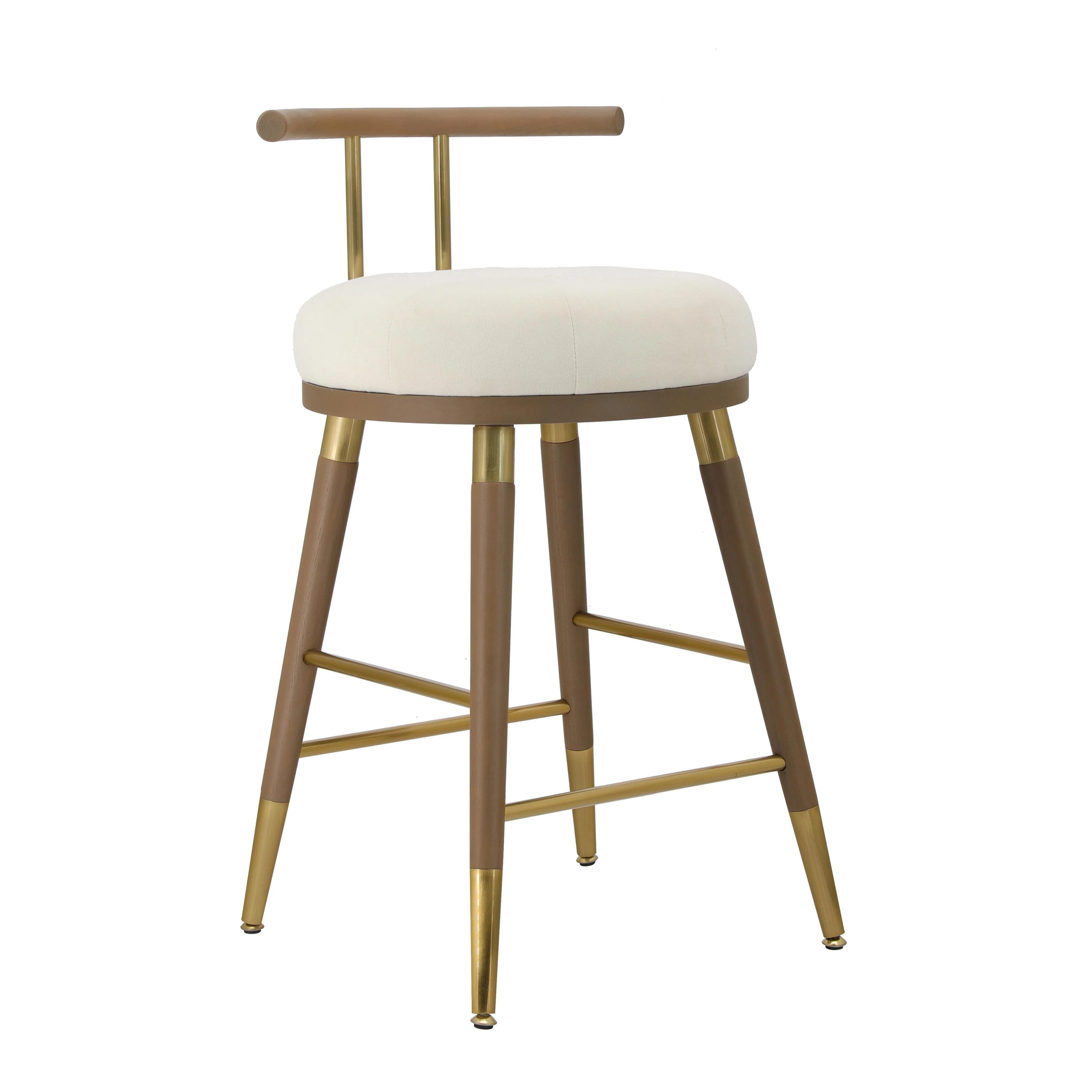 Juniper Cream Velvet Counter Stool - Remutear