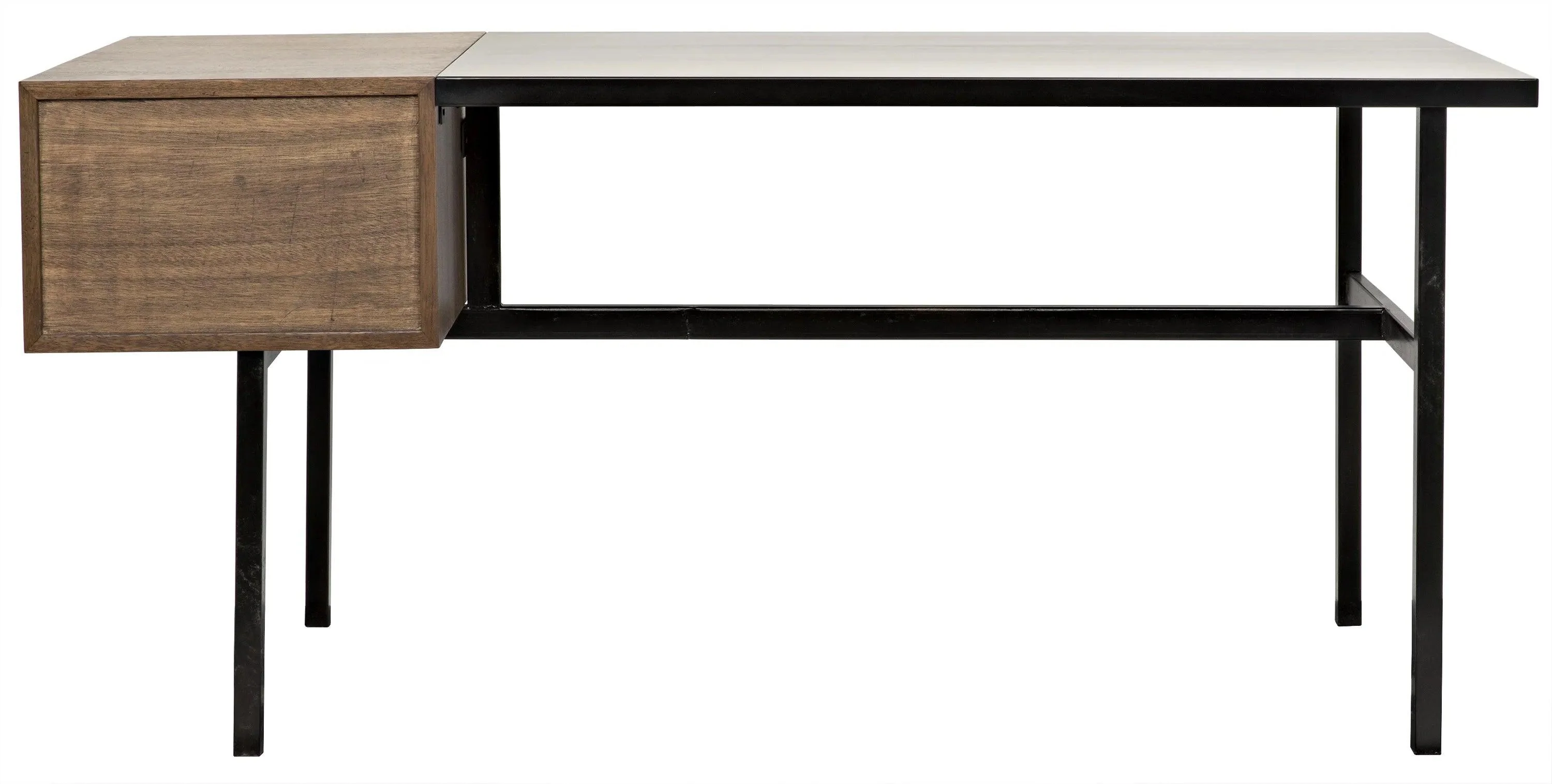 Algeron Desk with Black Steel - Remutear