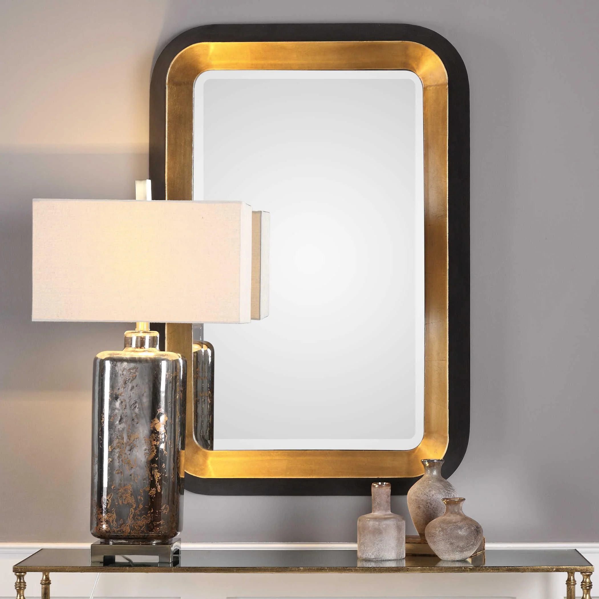 NIVA METALLIC GOLD WALL MIRROR - Remutear