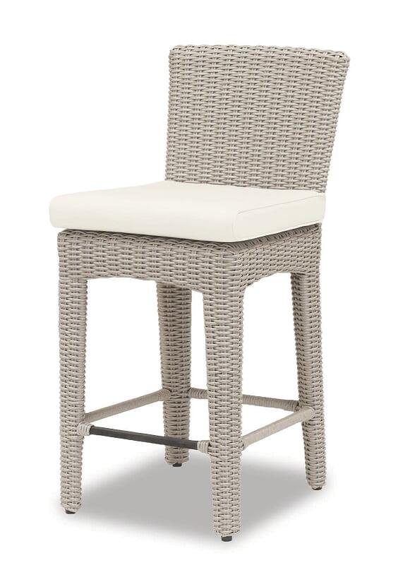 Manhattan Counter Stool in Linen Canvas w/ Self Welt - Remutear