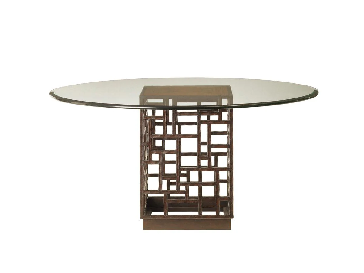 Ocean Club South Sea Dining Table With 60 Inch Glass Top - Remutear