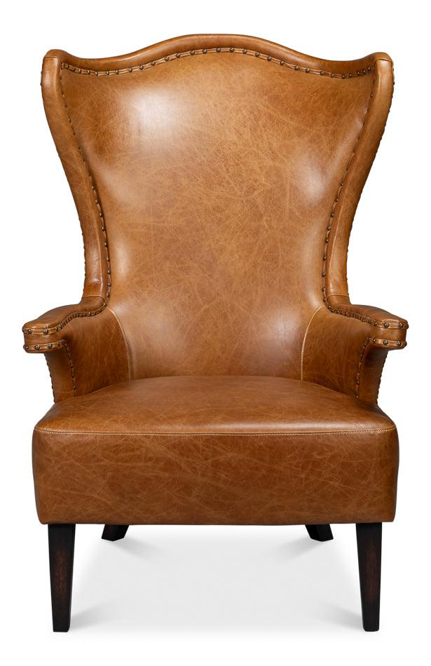 Drake Distilled Leather Chair Cuba Brown - Remutear