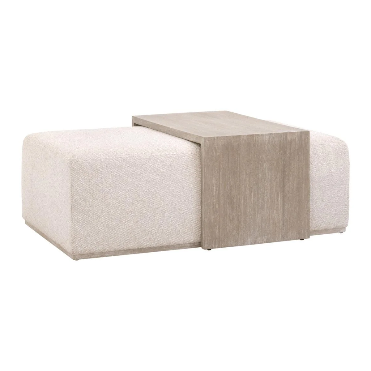 Dovetail Upholstered Coffee Table - Natural Gray Acacia - Remutear