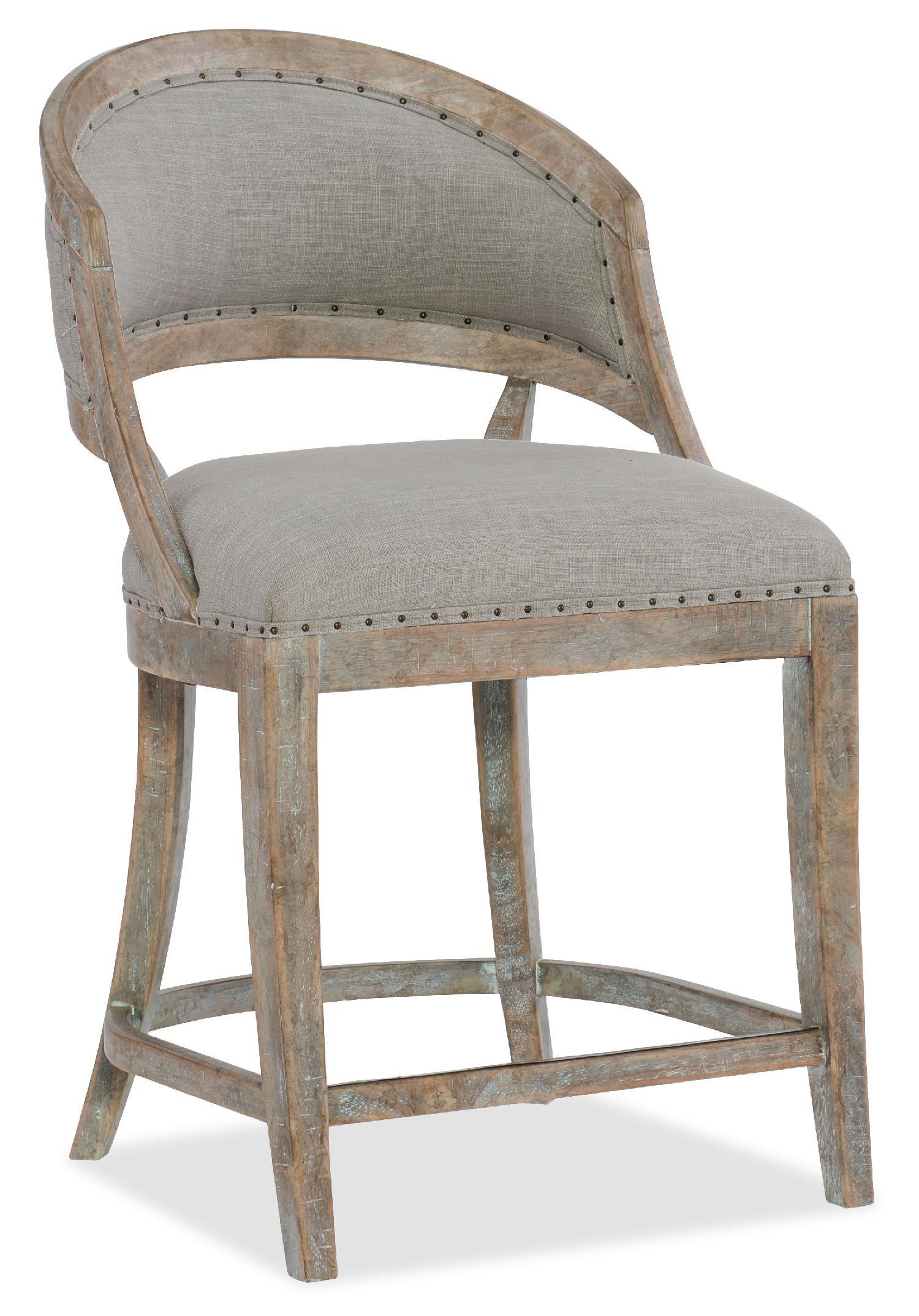 Boheme Garnier Barrel Back Counter Stool - Set of 2 - Remutear