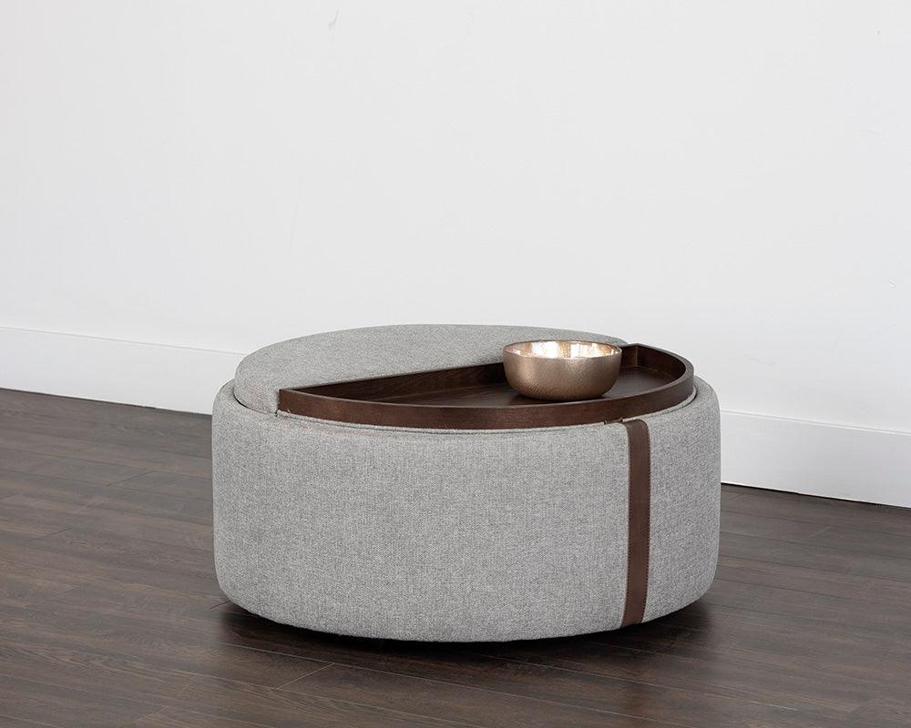 Borelli Wheeled Storage Ottoman - Remutear