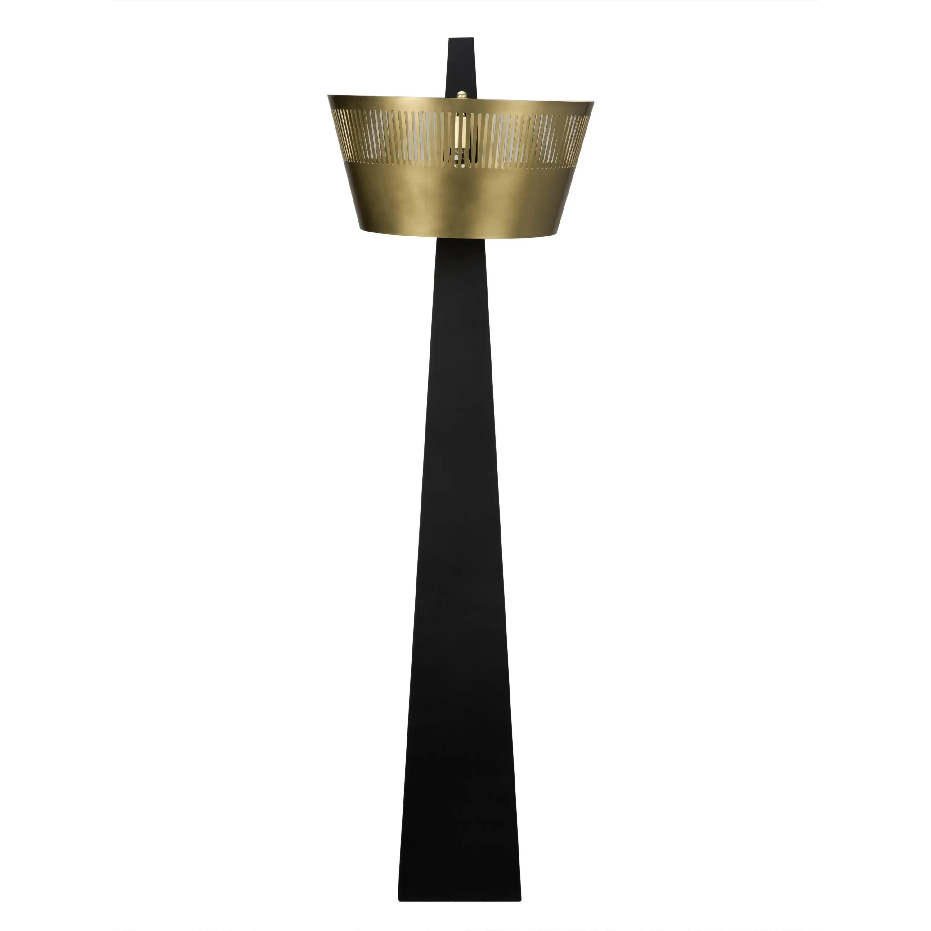 Claudius Floor Lamp, Black of Brass Finished Steel - Remutear