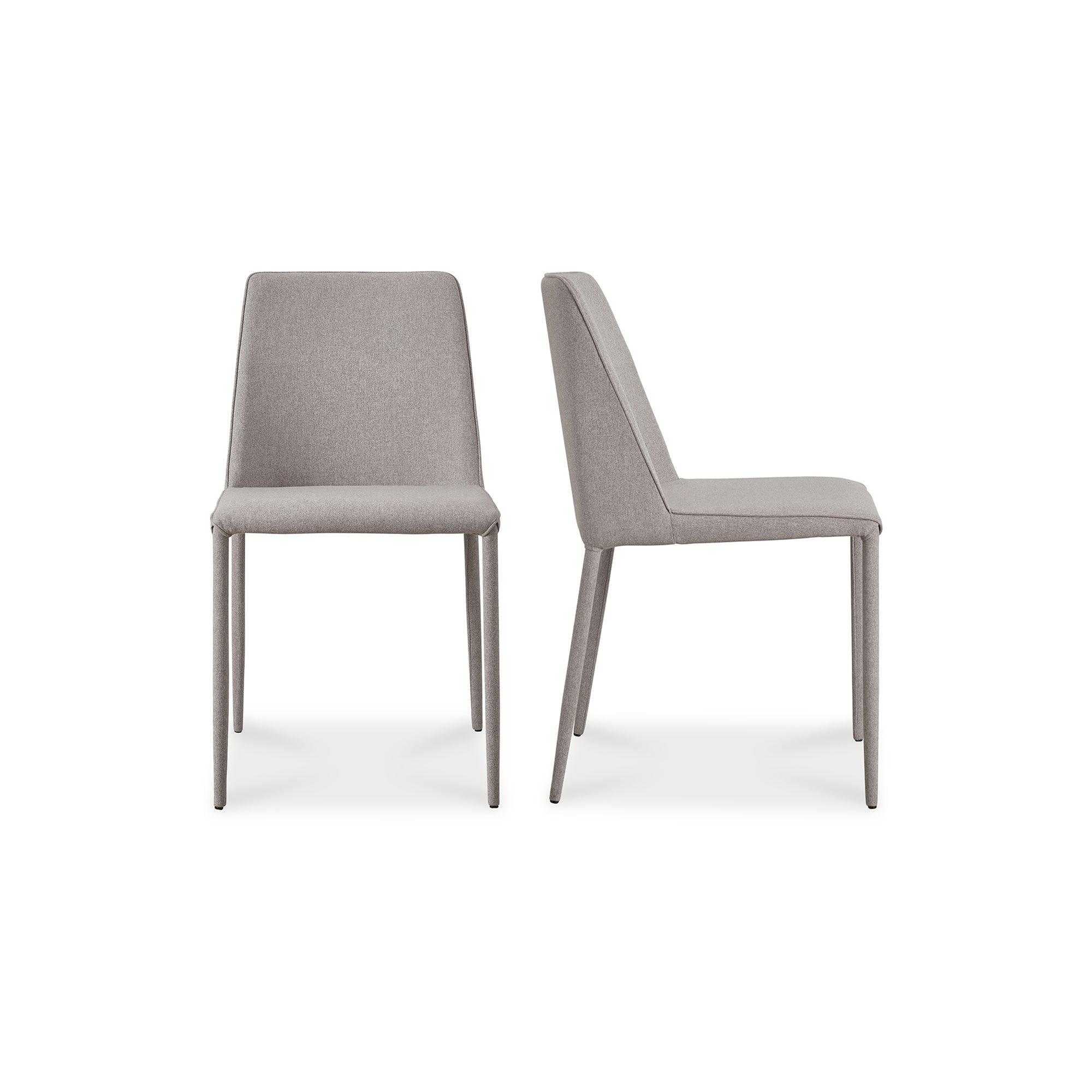 Nora Fabric Dining Chair Light Grey - Set Of Two - Remutear