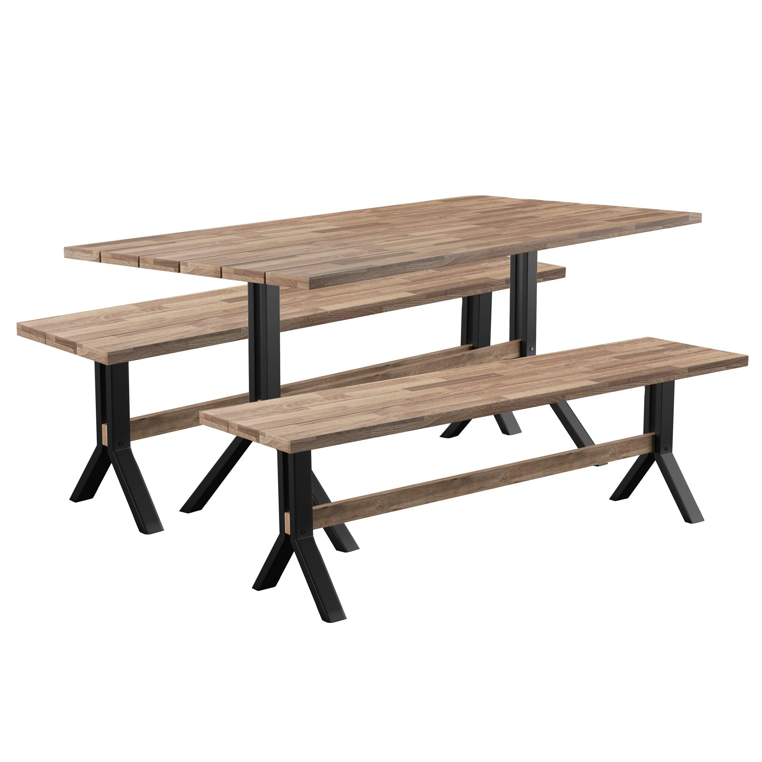 Standlake Outdoor Dining Set – 3pc - Remutear