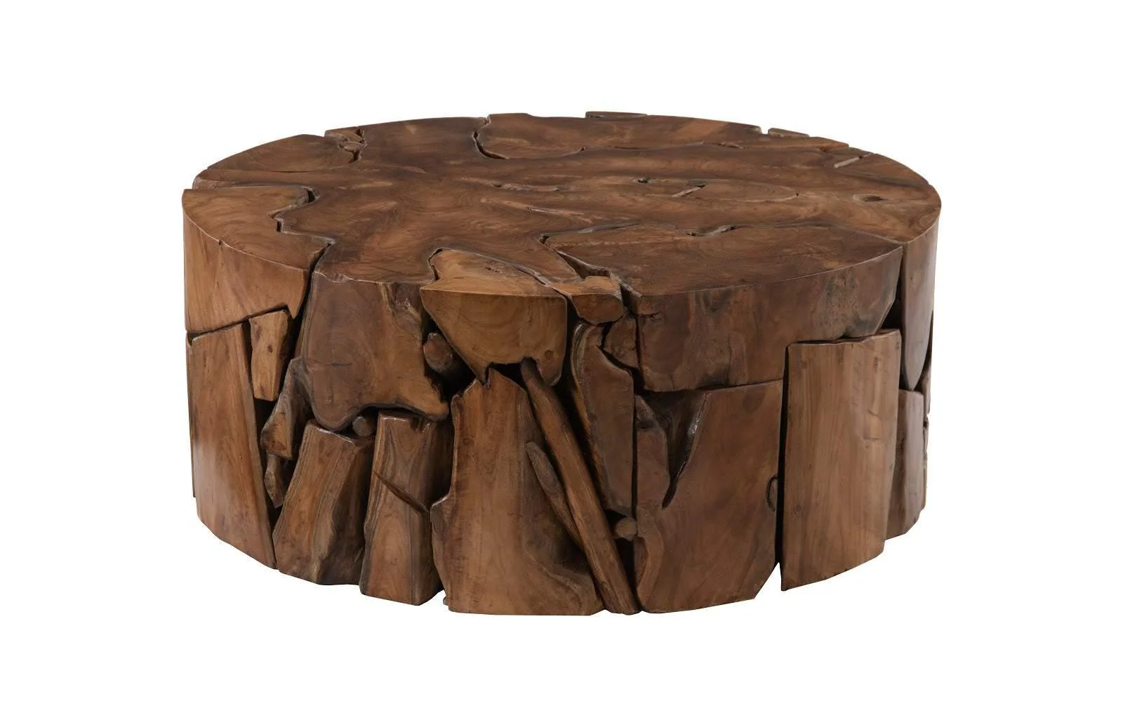 Teak Slice Coffee Table, Round - Remutear