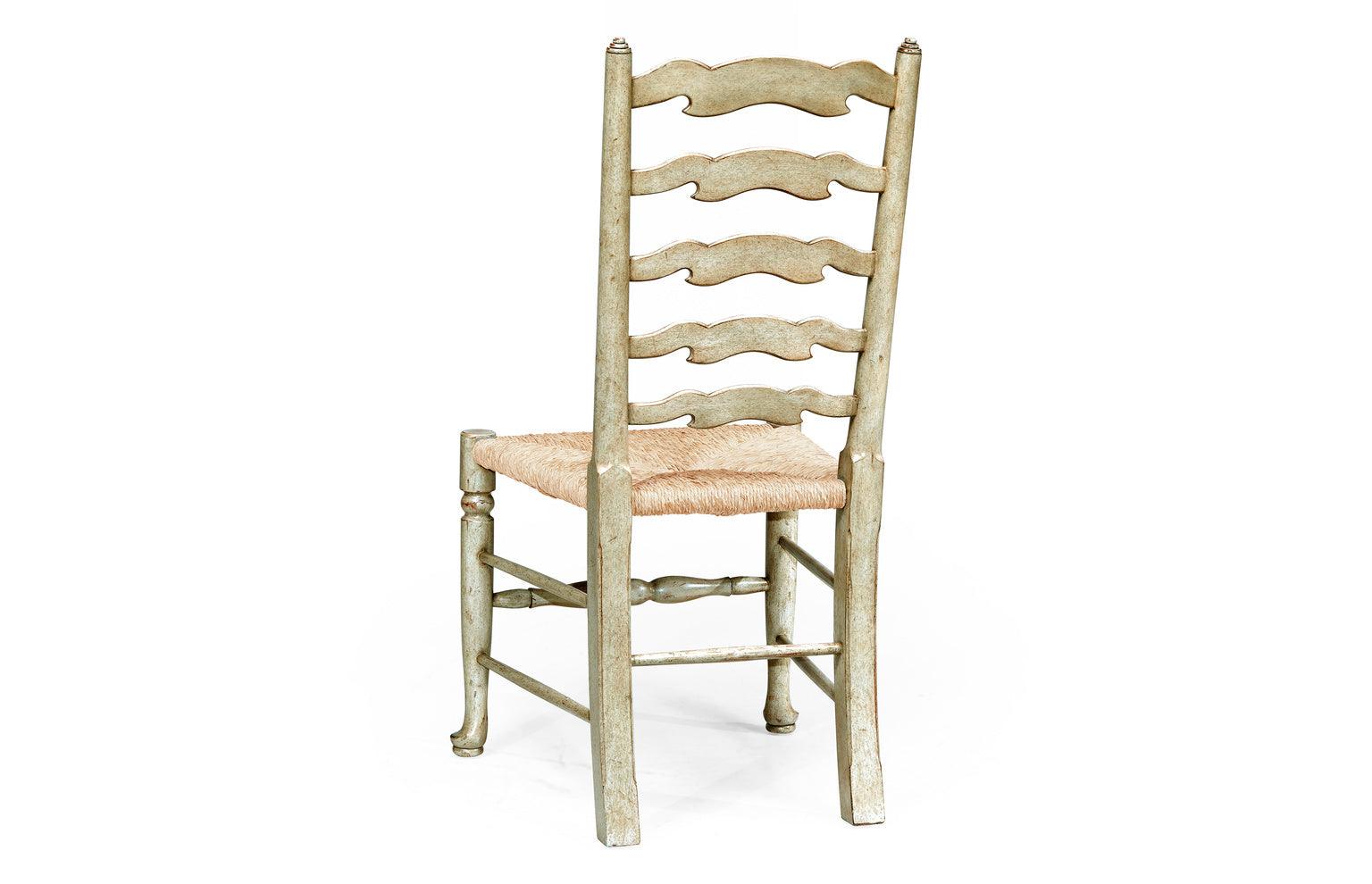 Casual Accents Grey Painted Ladderback Side Chair - Set of 2 - Remutear