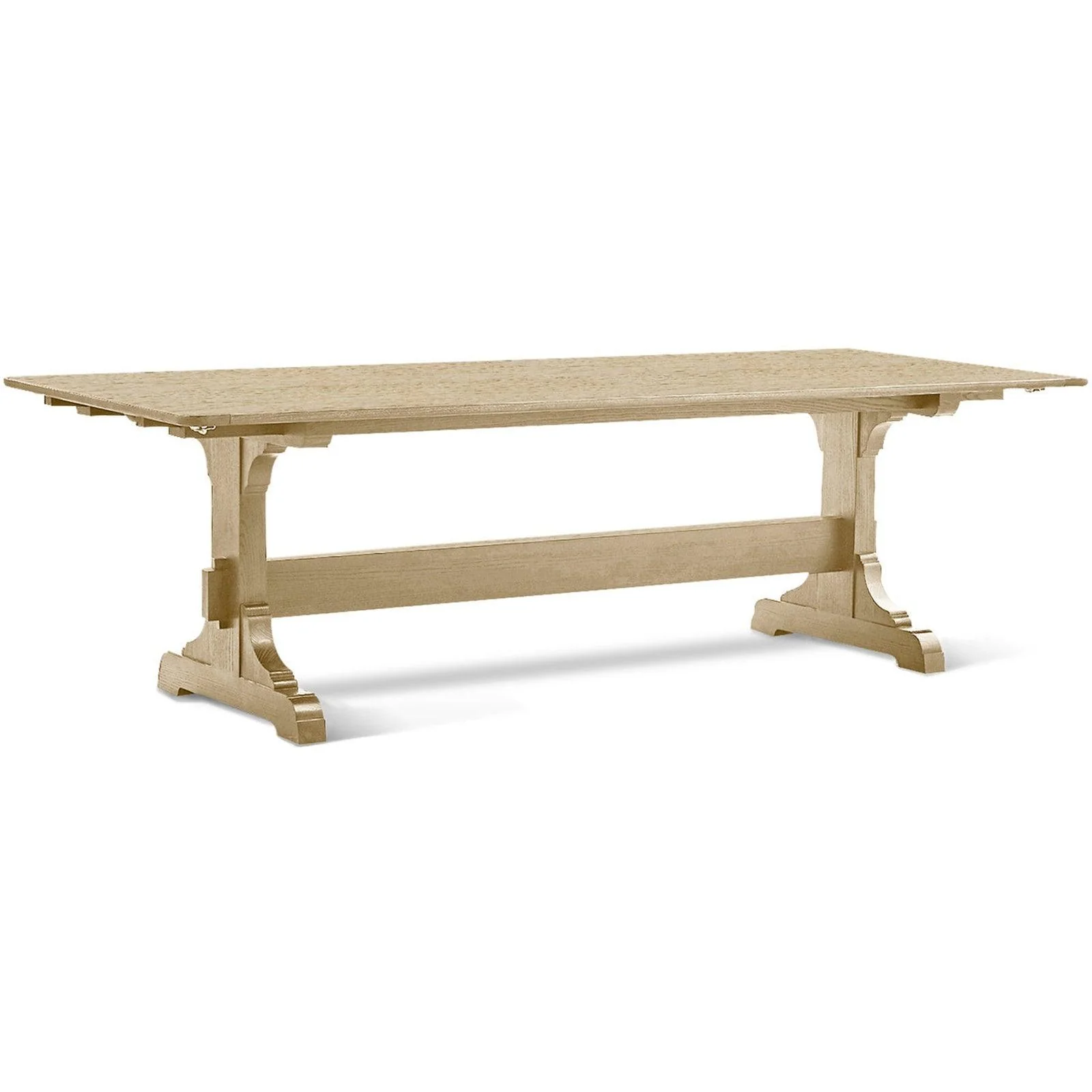 Timeless Epoch Trestle Dining Table in Stripped Oak - Remutear