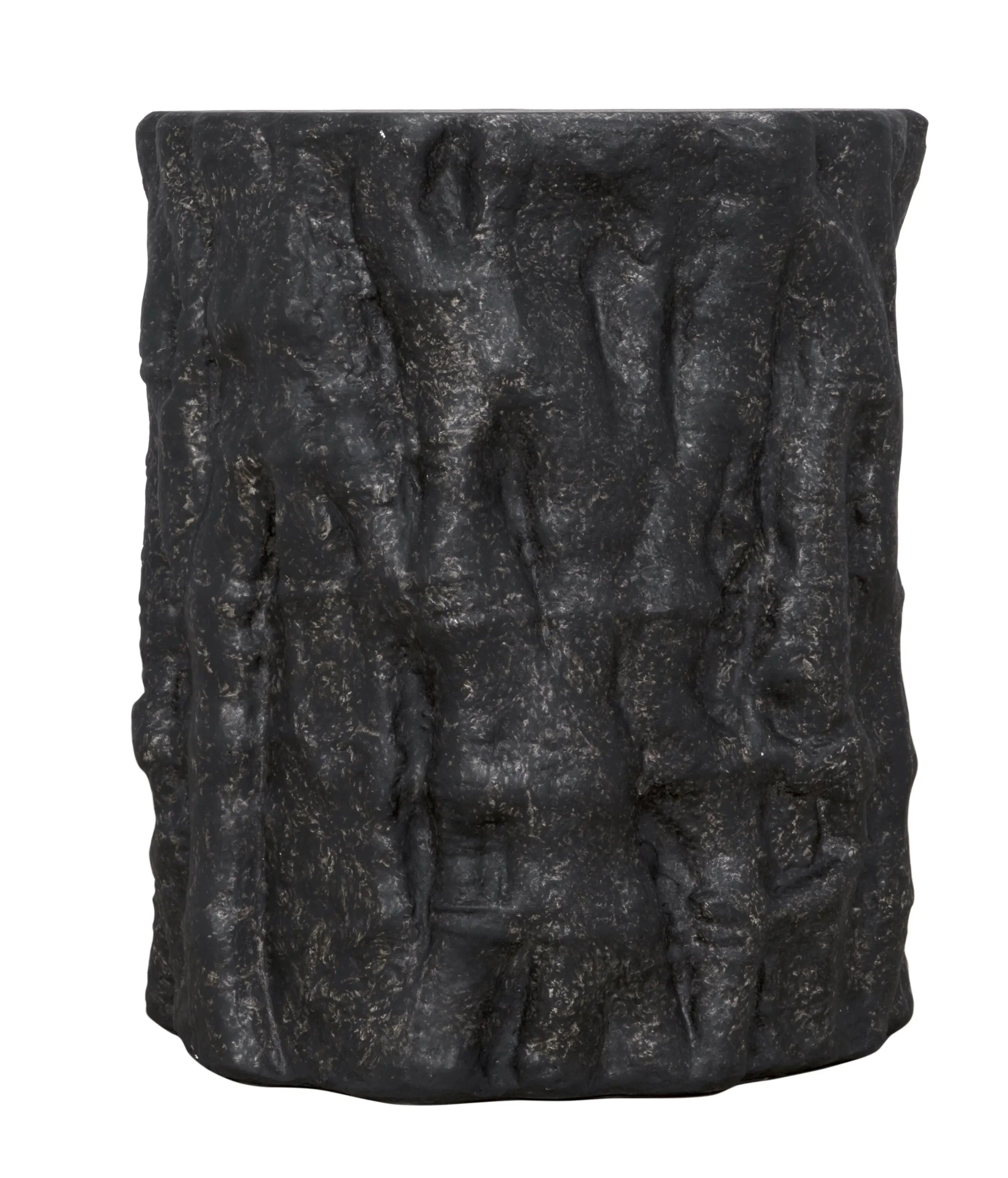 Damono Stool/Side Table, Black Fiber Cement - Remutear