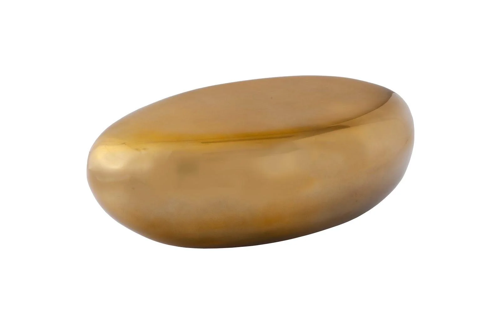 River Stone Coffee Table, Small, Liquid Gold - Remutear
