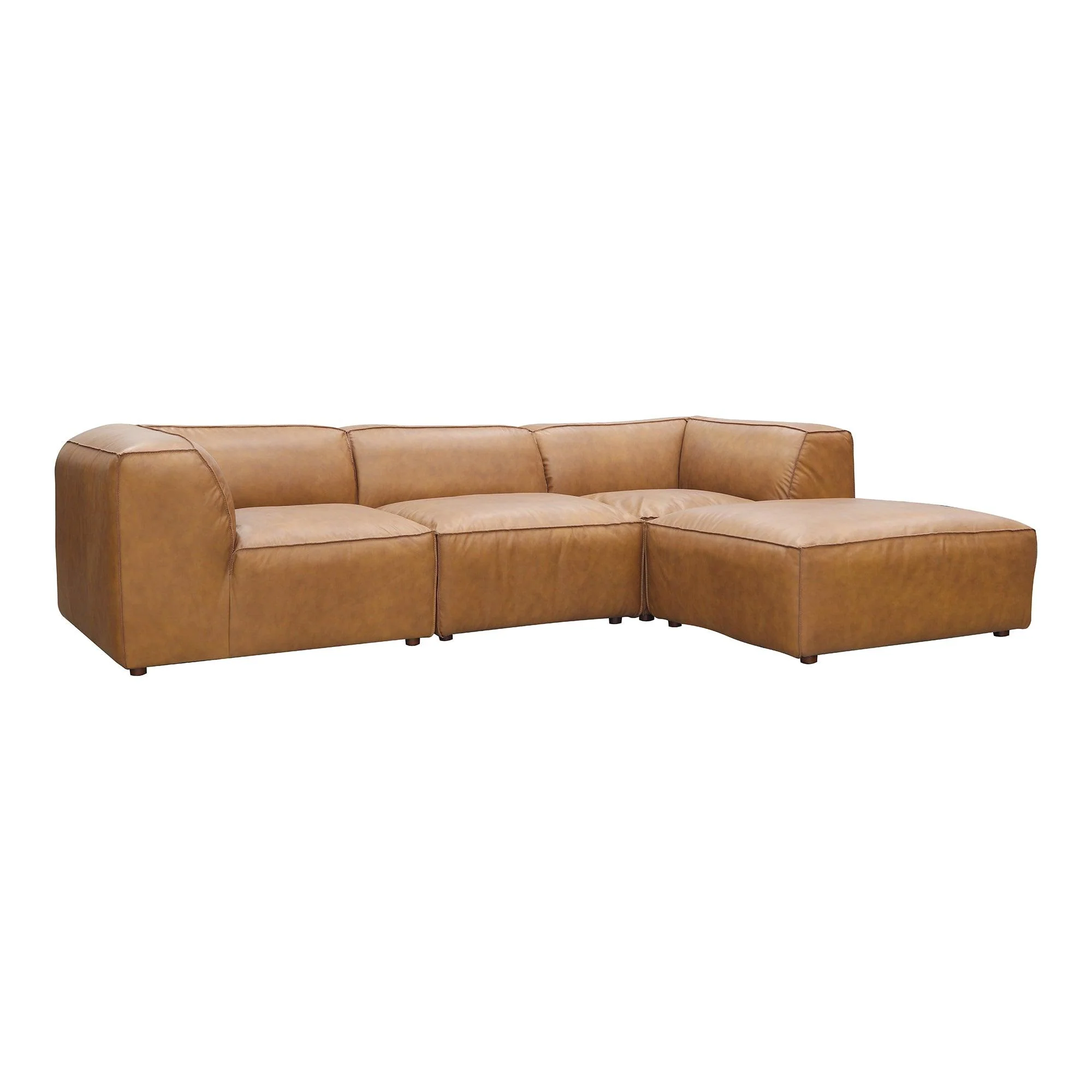 Form Lounge Modular Sectional Sonoran Tan Leather - Remutear