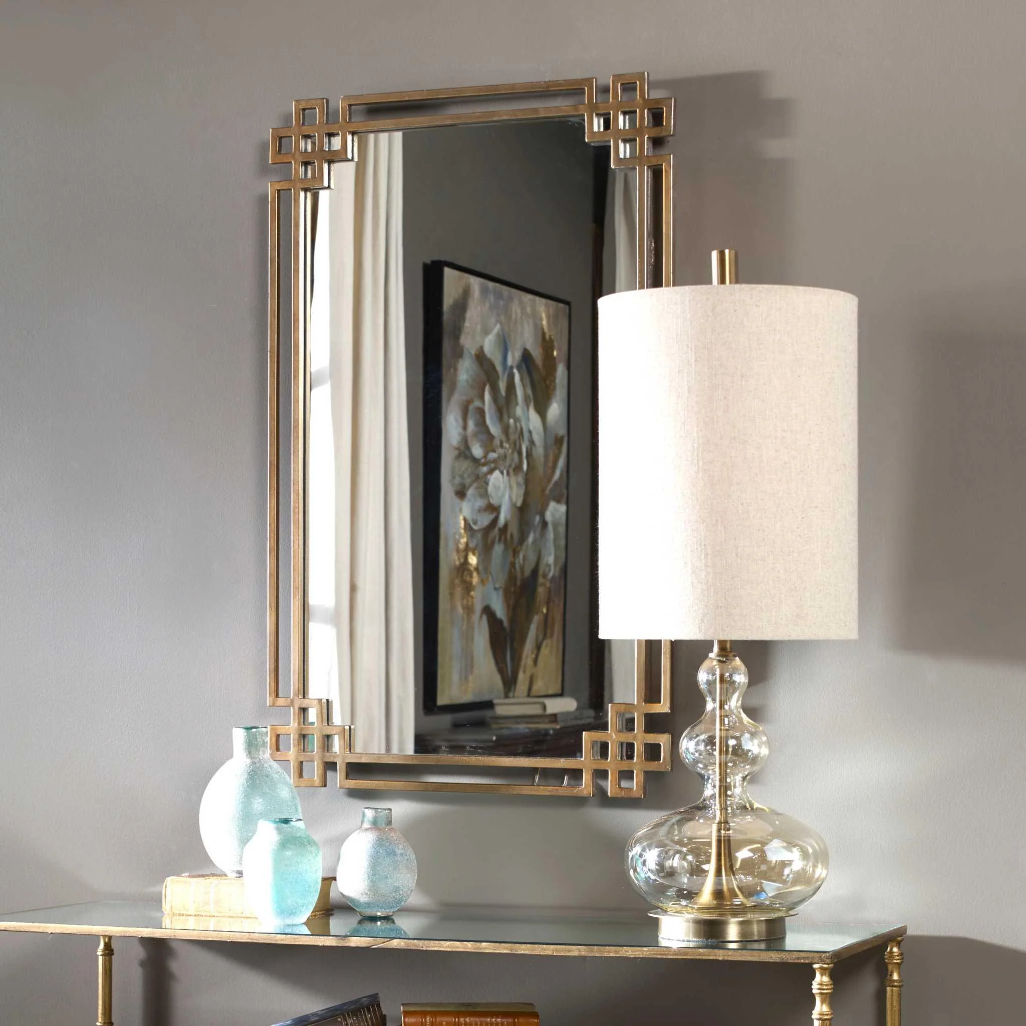 DEVOLL ANTIQUE GOLD MIRROR - Remutear