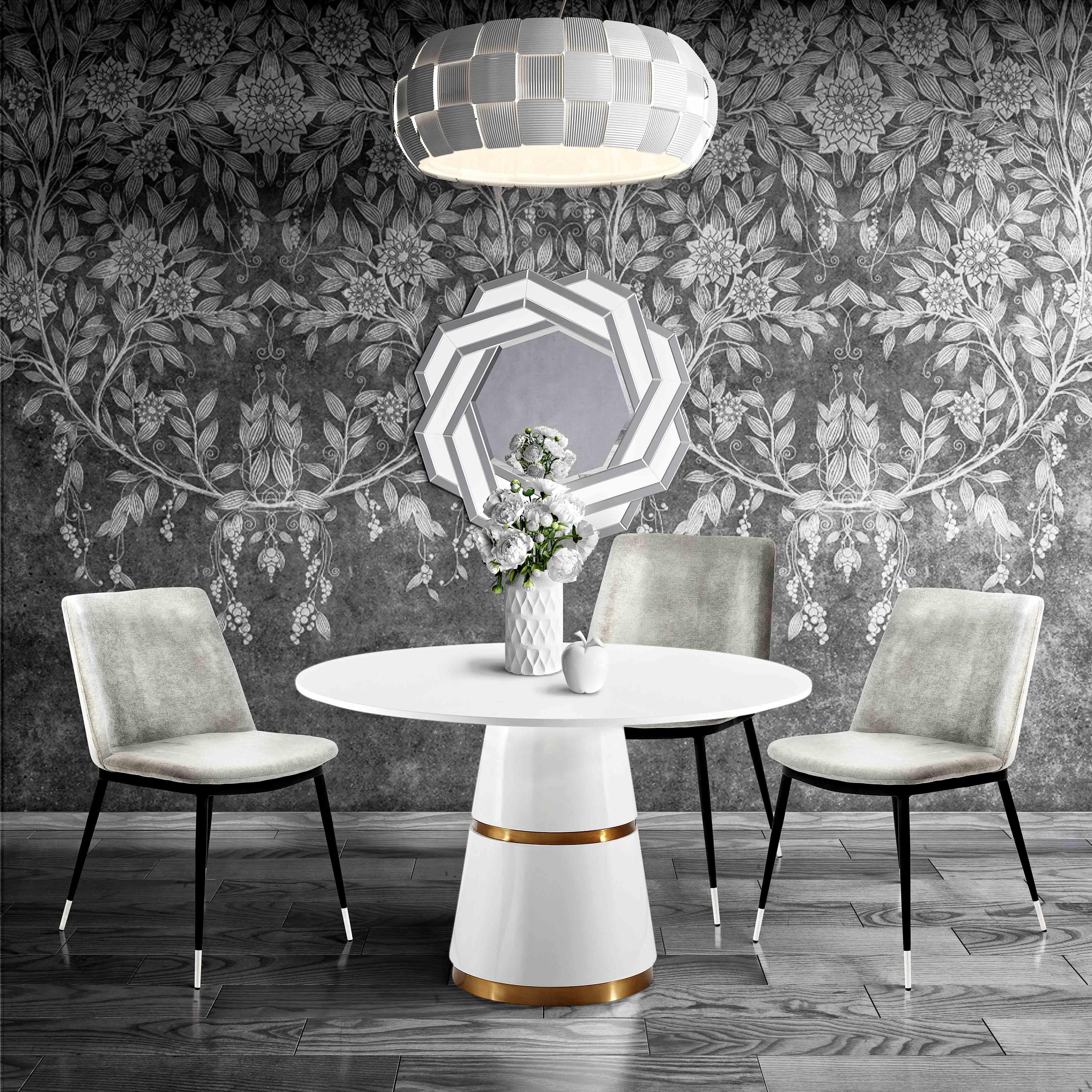 Evora Grey Velvet Chair - Silver Legs (Set of 2) - Remutear