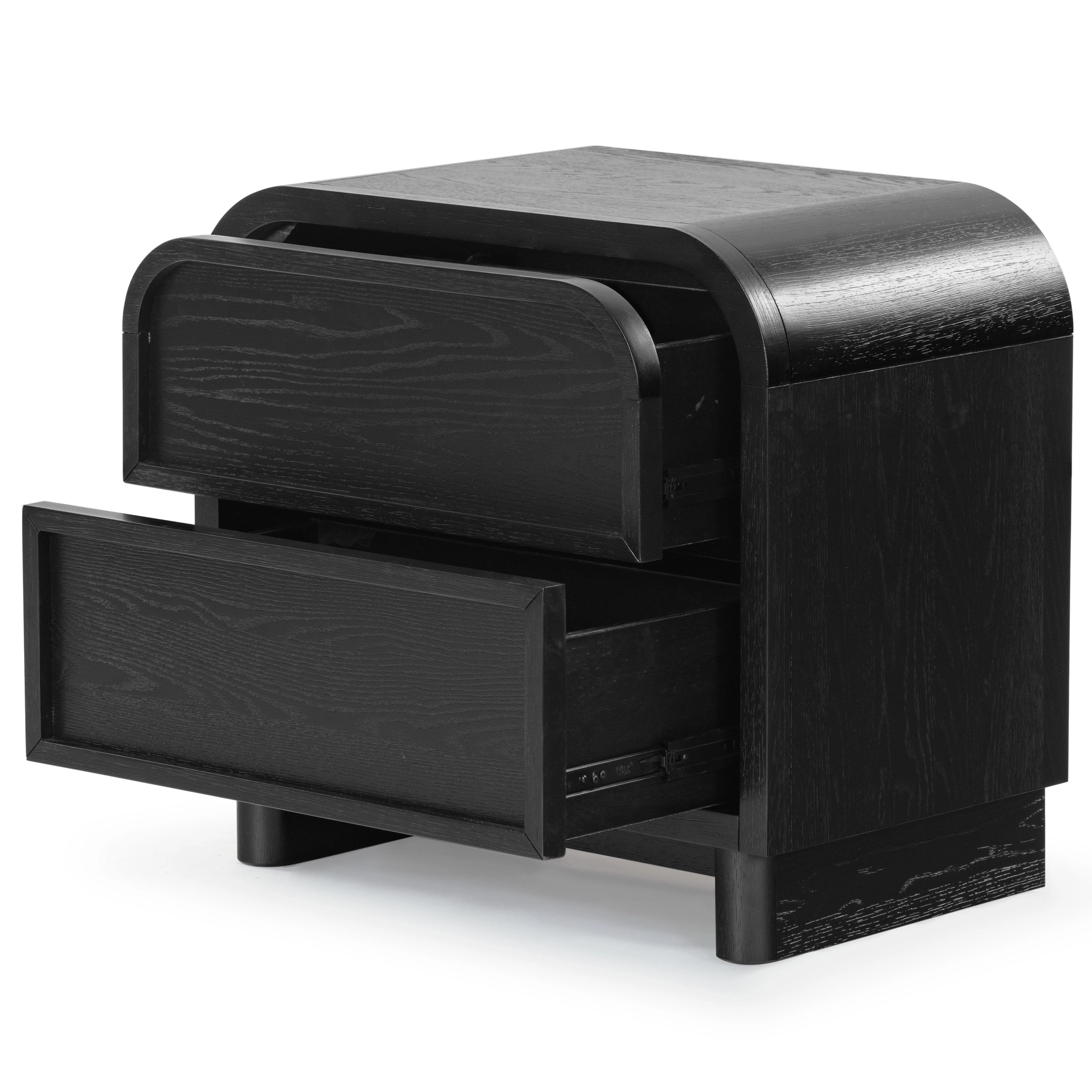Dinah 2 Drawer Wood Nightstand - Remutear